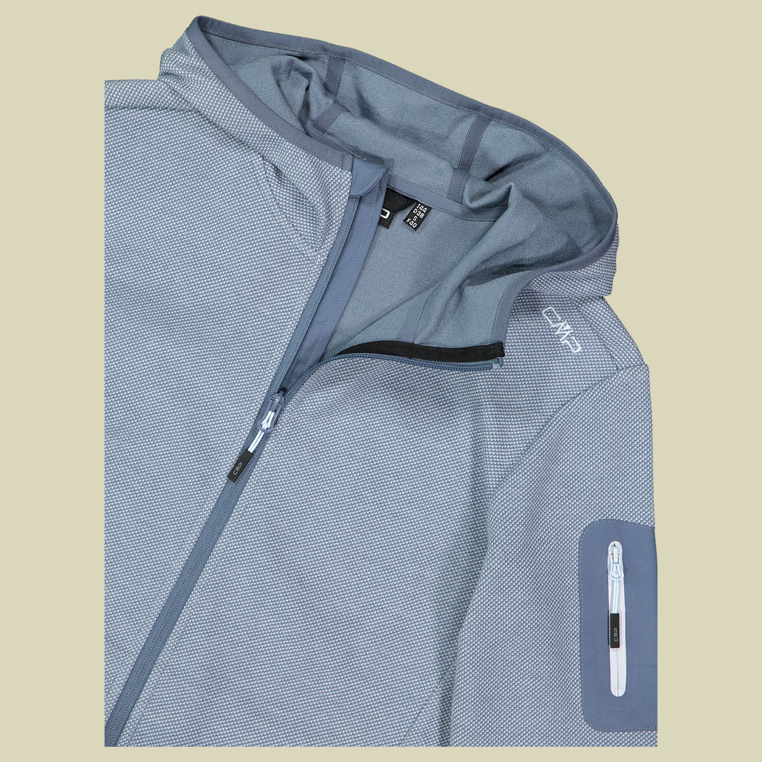 Woman Jacket Fix Hood 34H6376 36 blau - Farbe space-sky blue