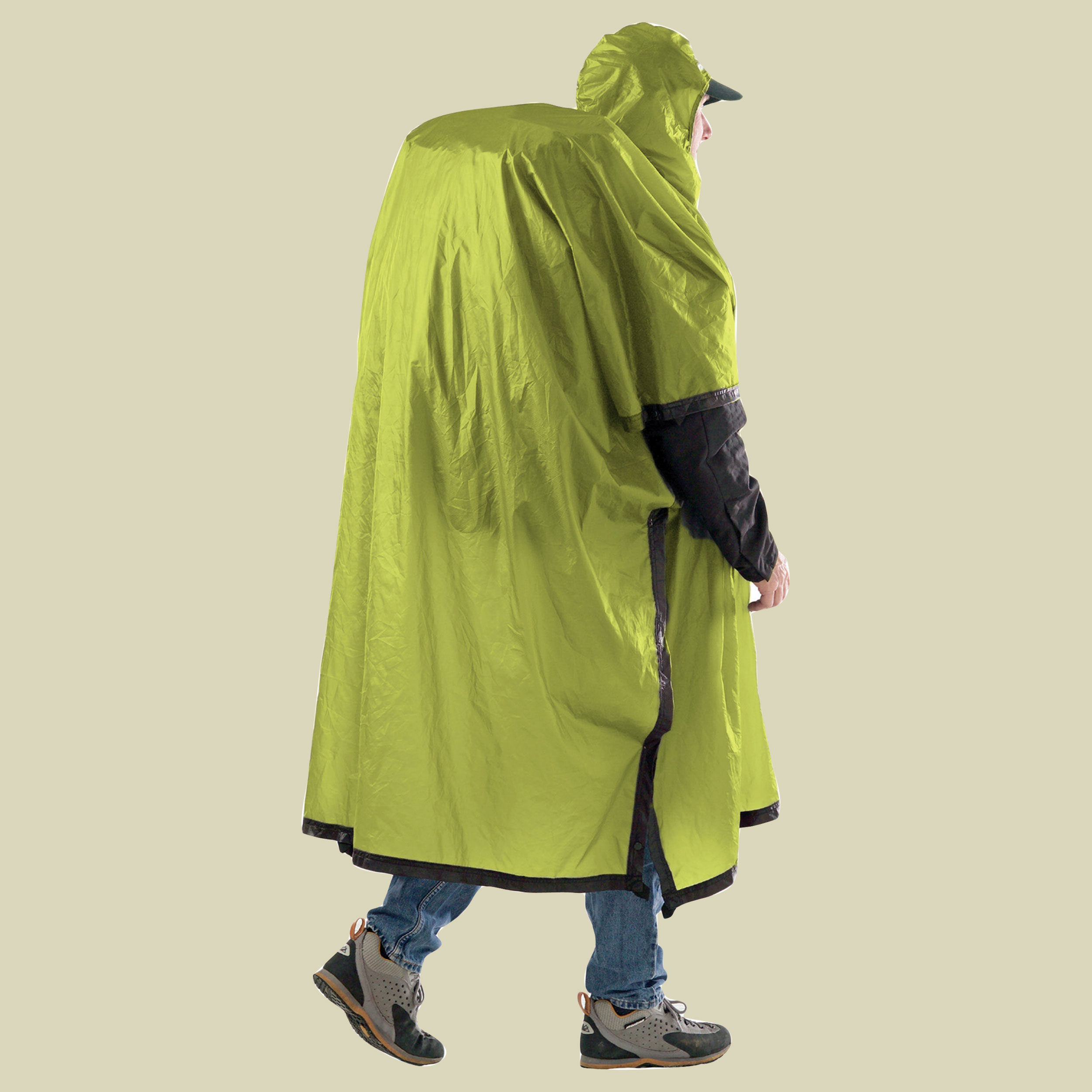 Nylon Tarp Poncho Größe: one size Farbe: green