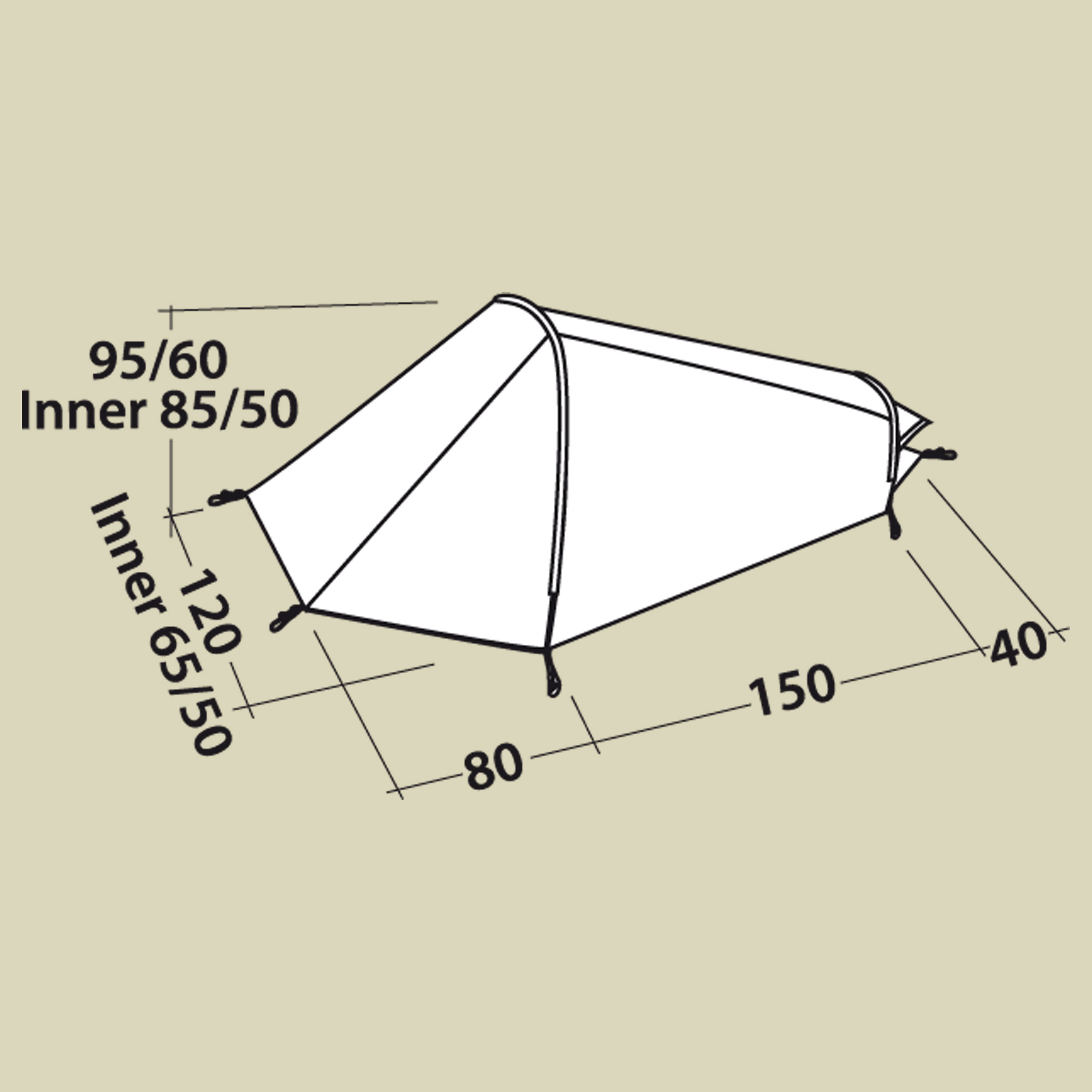 Arrow Head 2021 1-Personenzelt Farbe: red