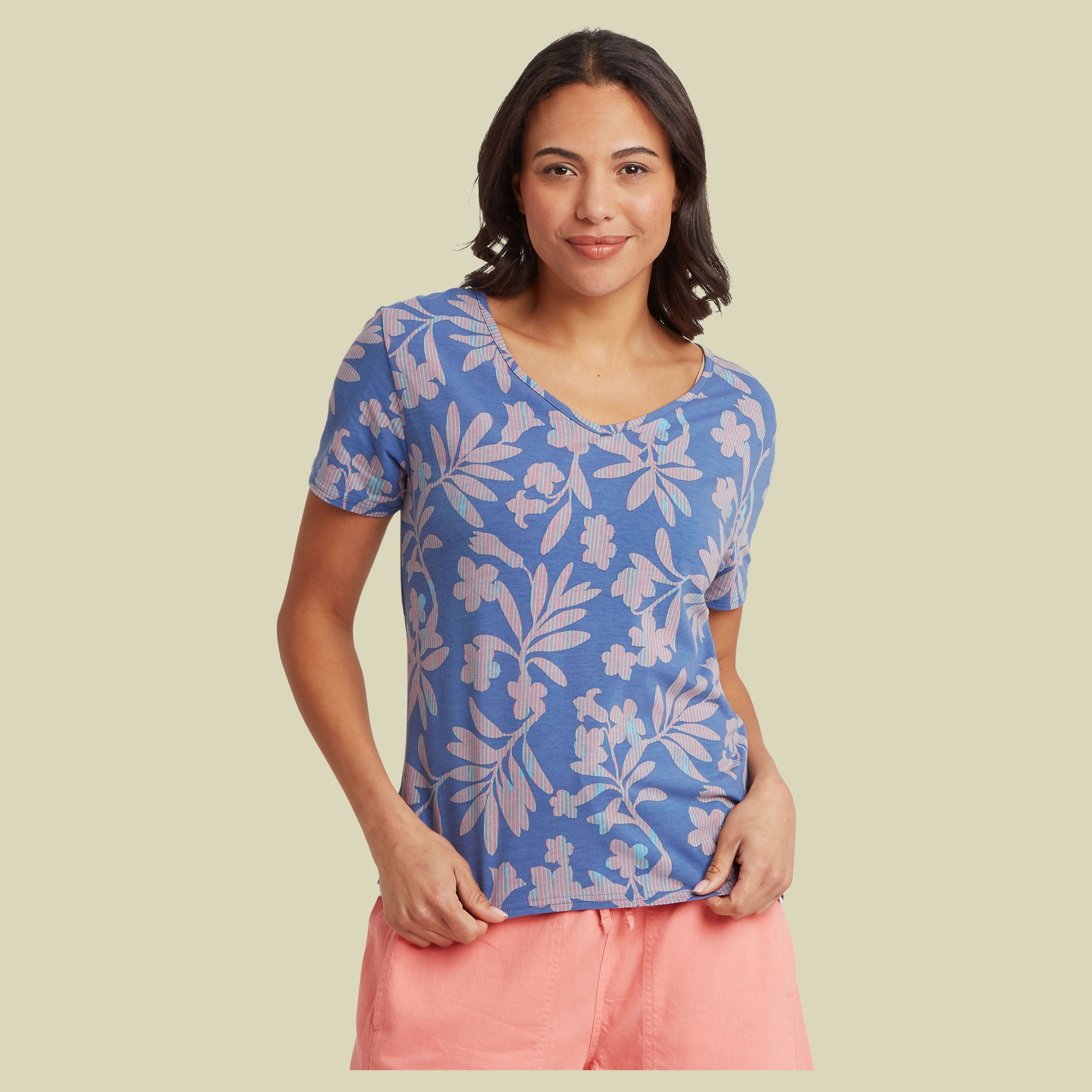Neha V-Neck Tee XL mehrfarbig 2 - Farbe seaport gurans