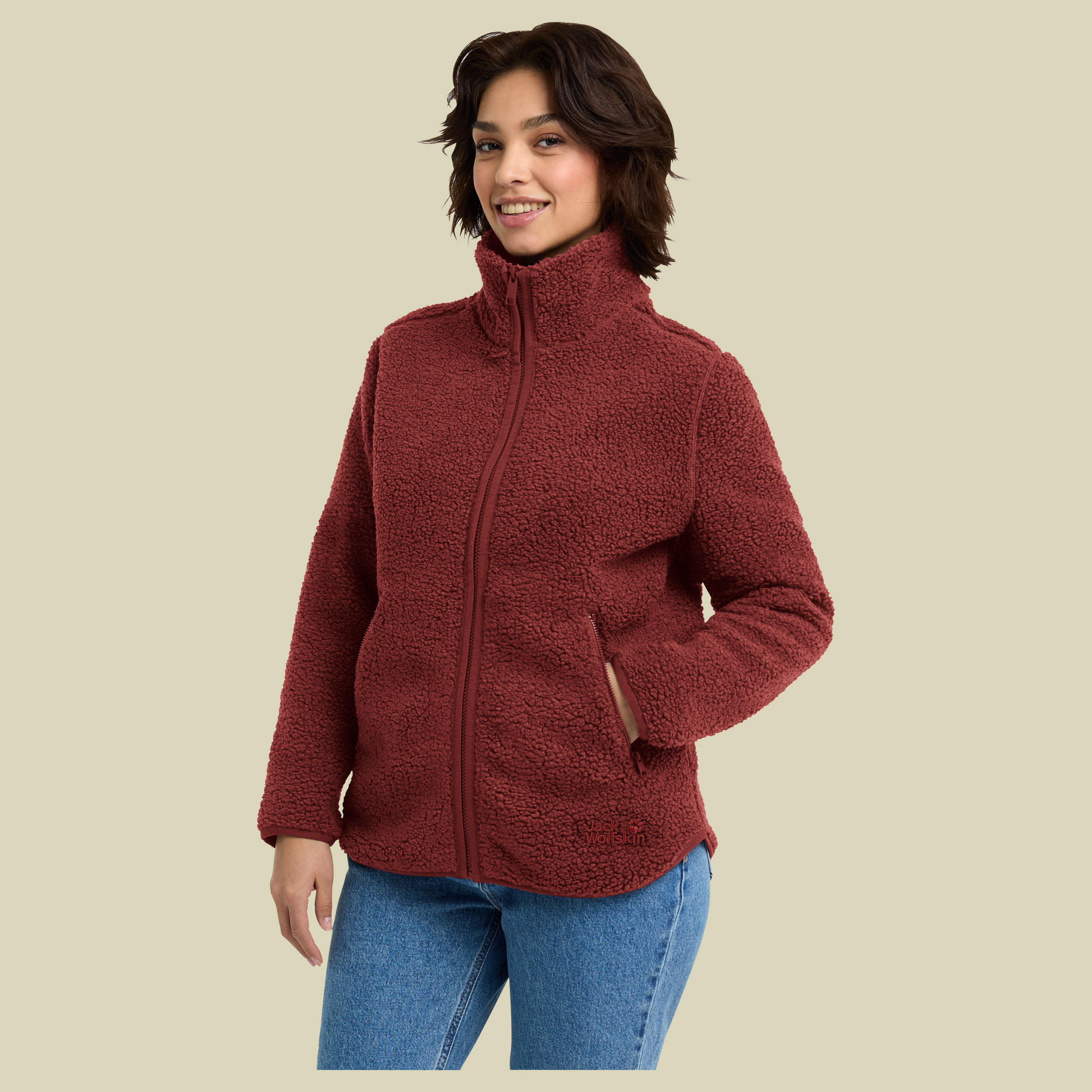 High Curl Jacket Women rot XXL - merlot