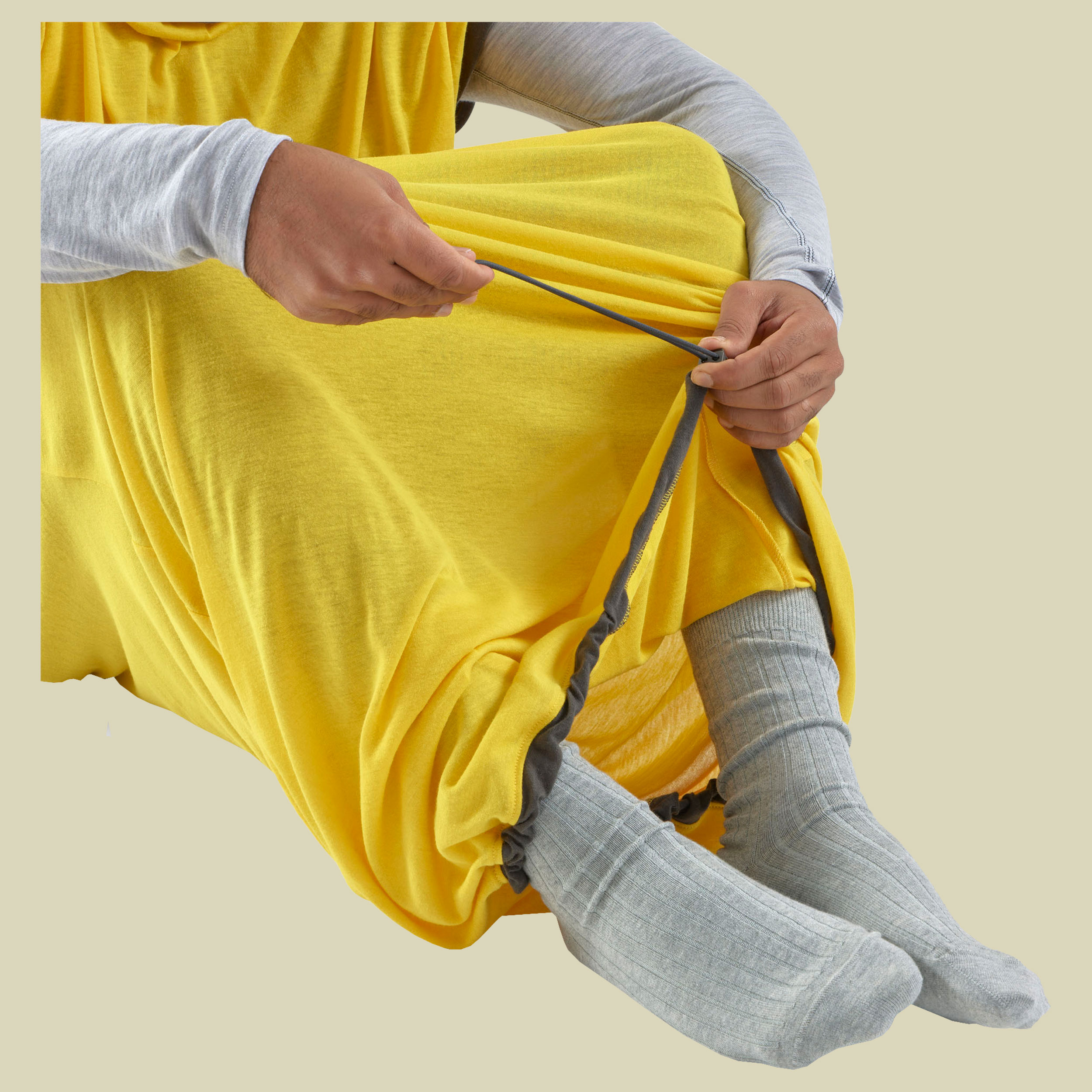 Reactor Sleeping Bag Liner - Mummy w/ Drawcord Standard gelb - sulfur yellow