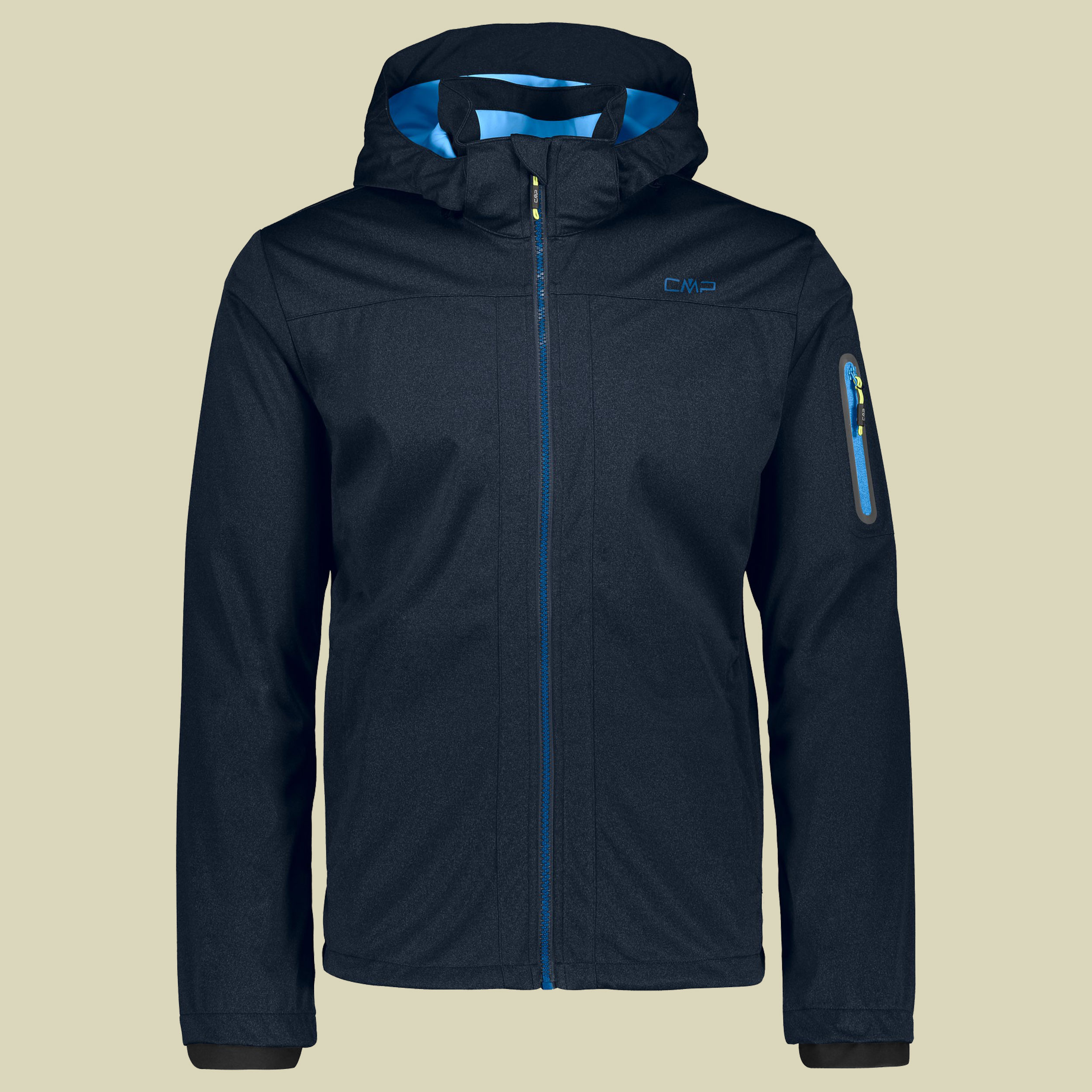 Man Jacket Zip Hood Light Softshell 39A5027 Größe 48 Farbe 24MC b.blue-melange-indigo