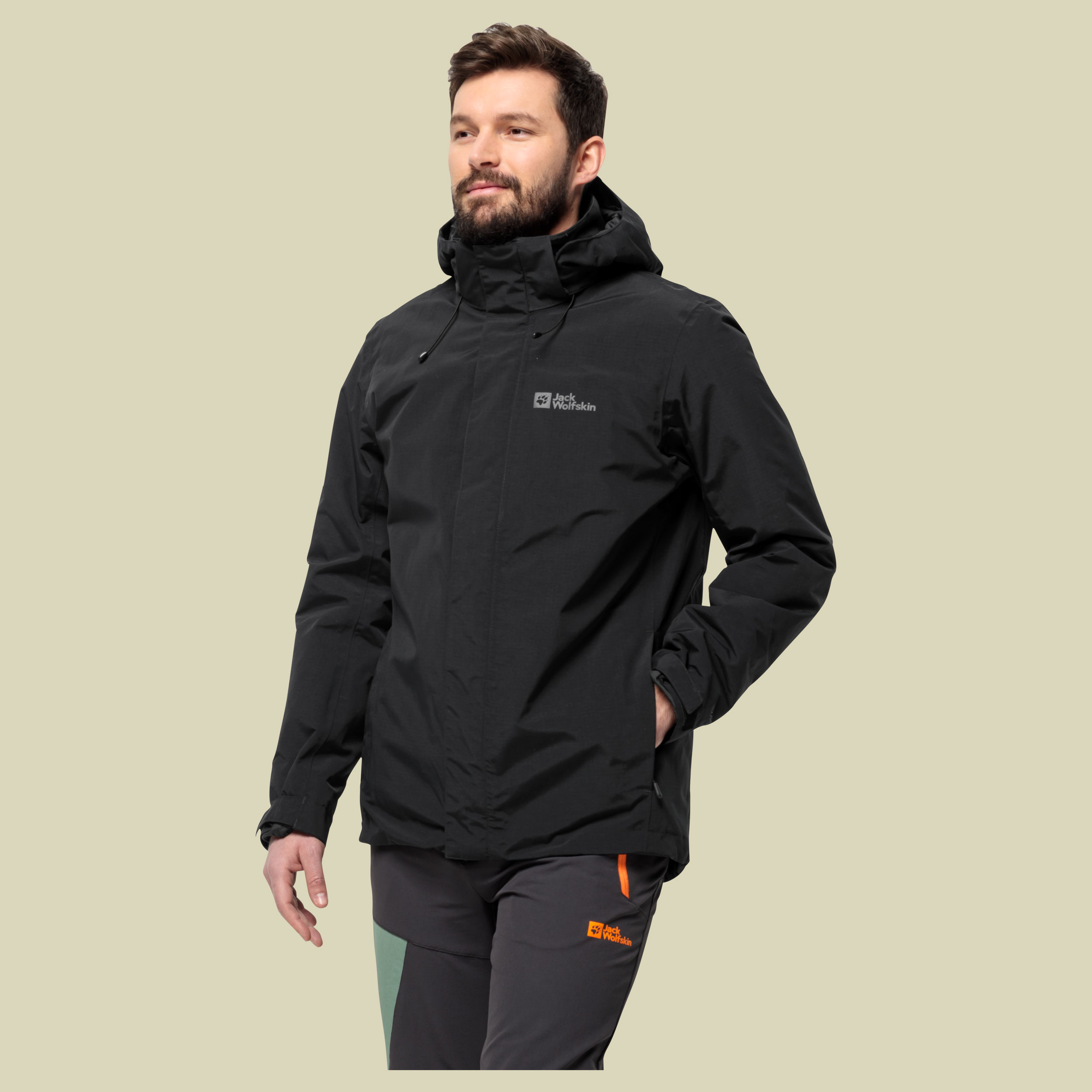 Bergland 3in1 Jacket Men Größe XXL Farbe black olive