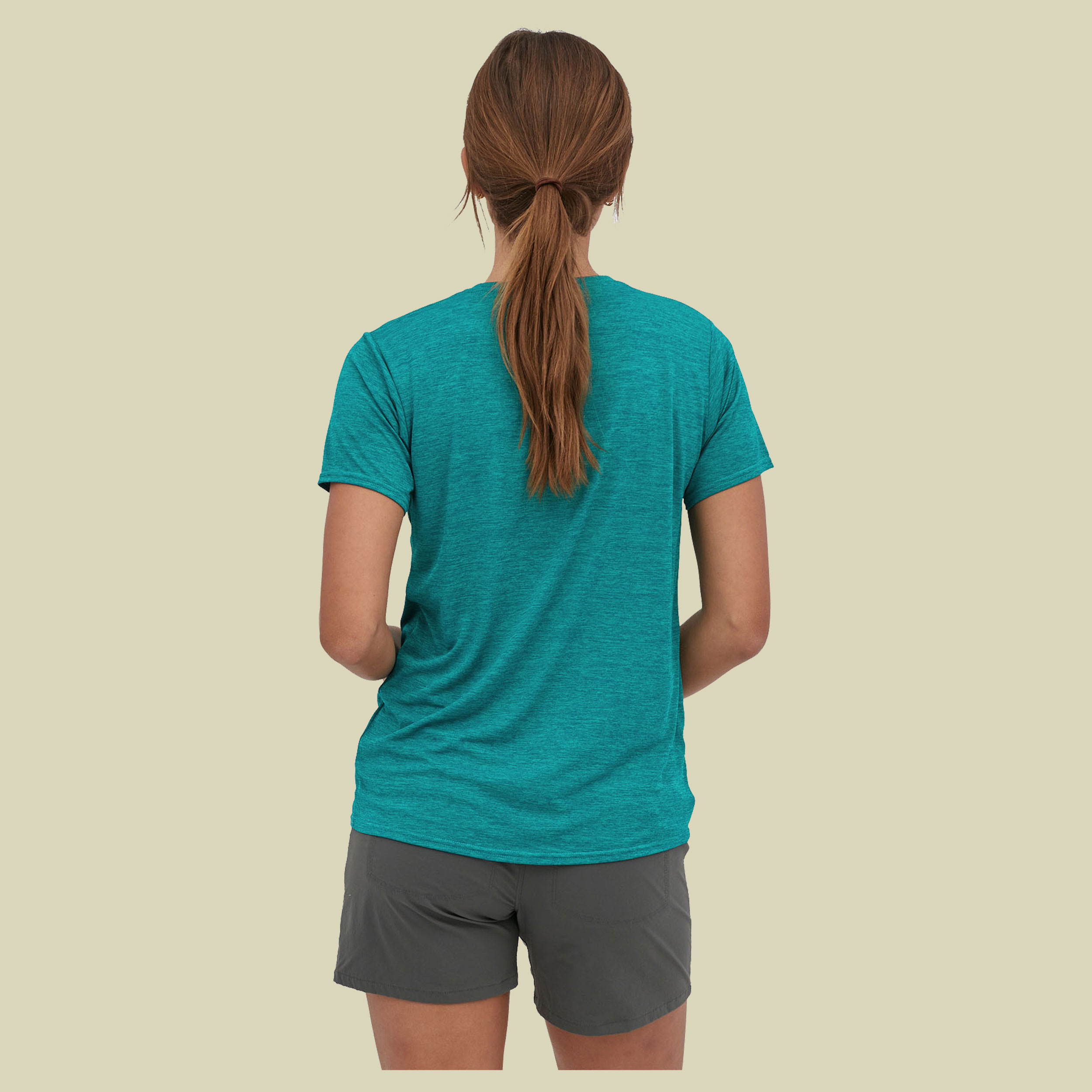 Capilene Cool Daily Graphic Shirt Women Größe M  Farbe Ridge Rise Stripe: borealis green X-Dye