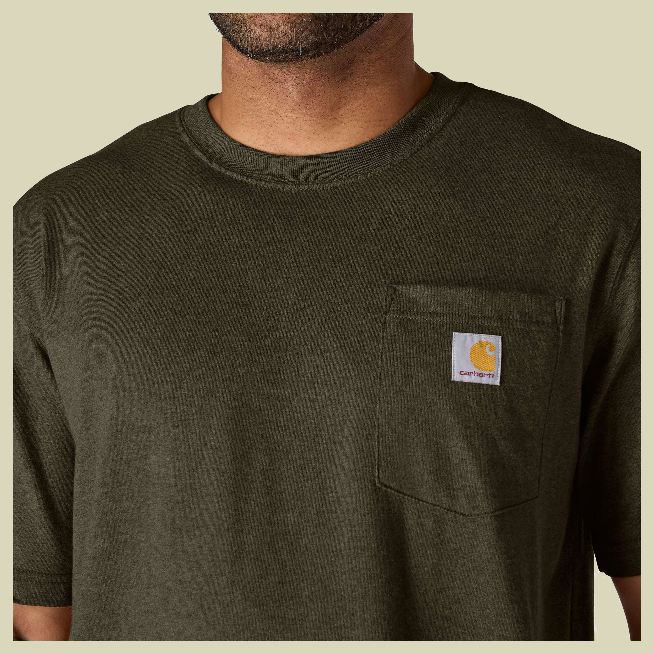 Relaxed Pocket T-Shirt Men XL braun - Farbe burnished logs heather