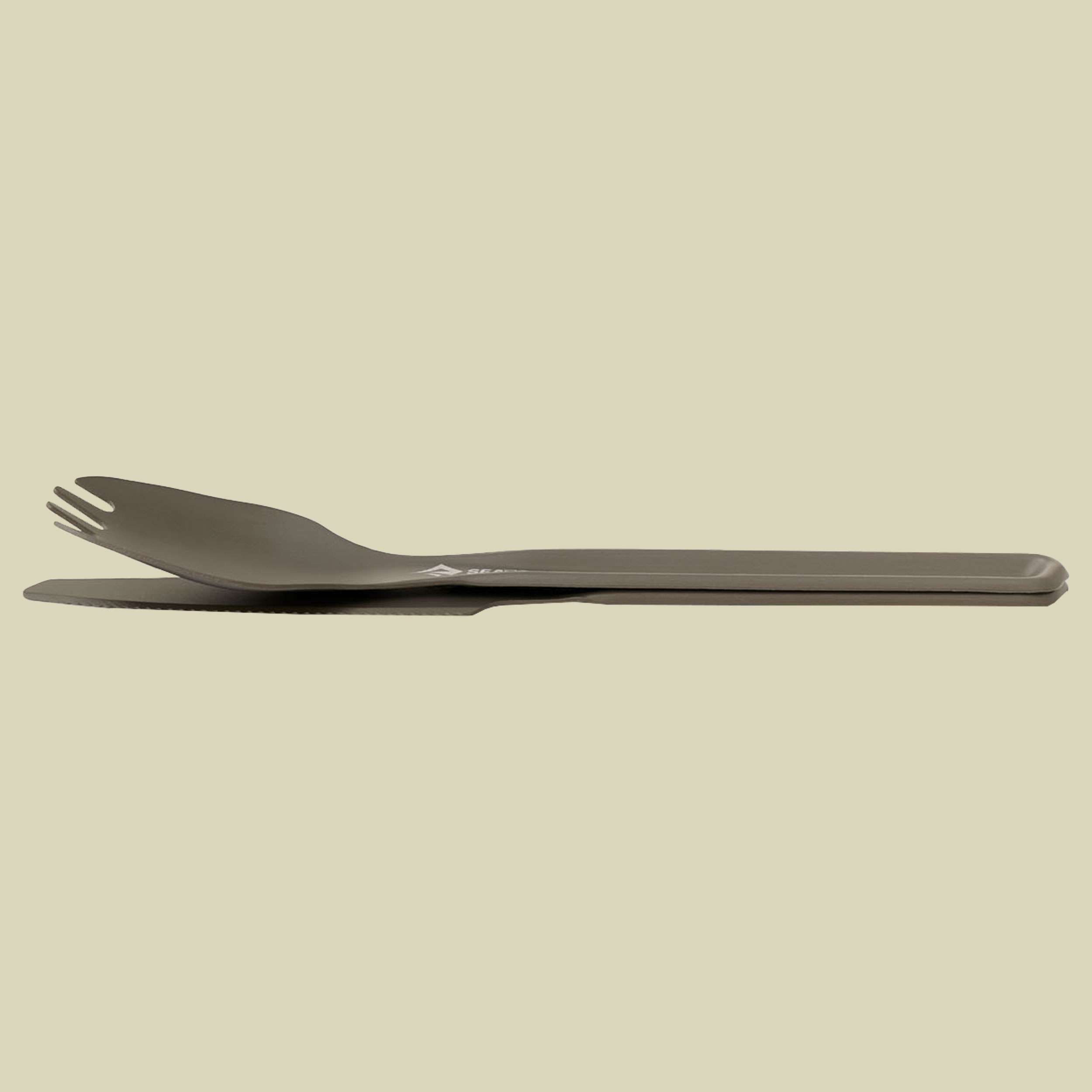 Frontier UL Cutlery Set - [2 Piece] Spork and Knife grau - aluminium hard anodised grey