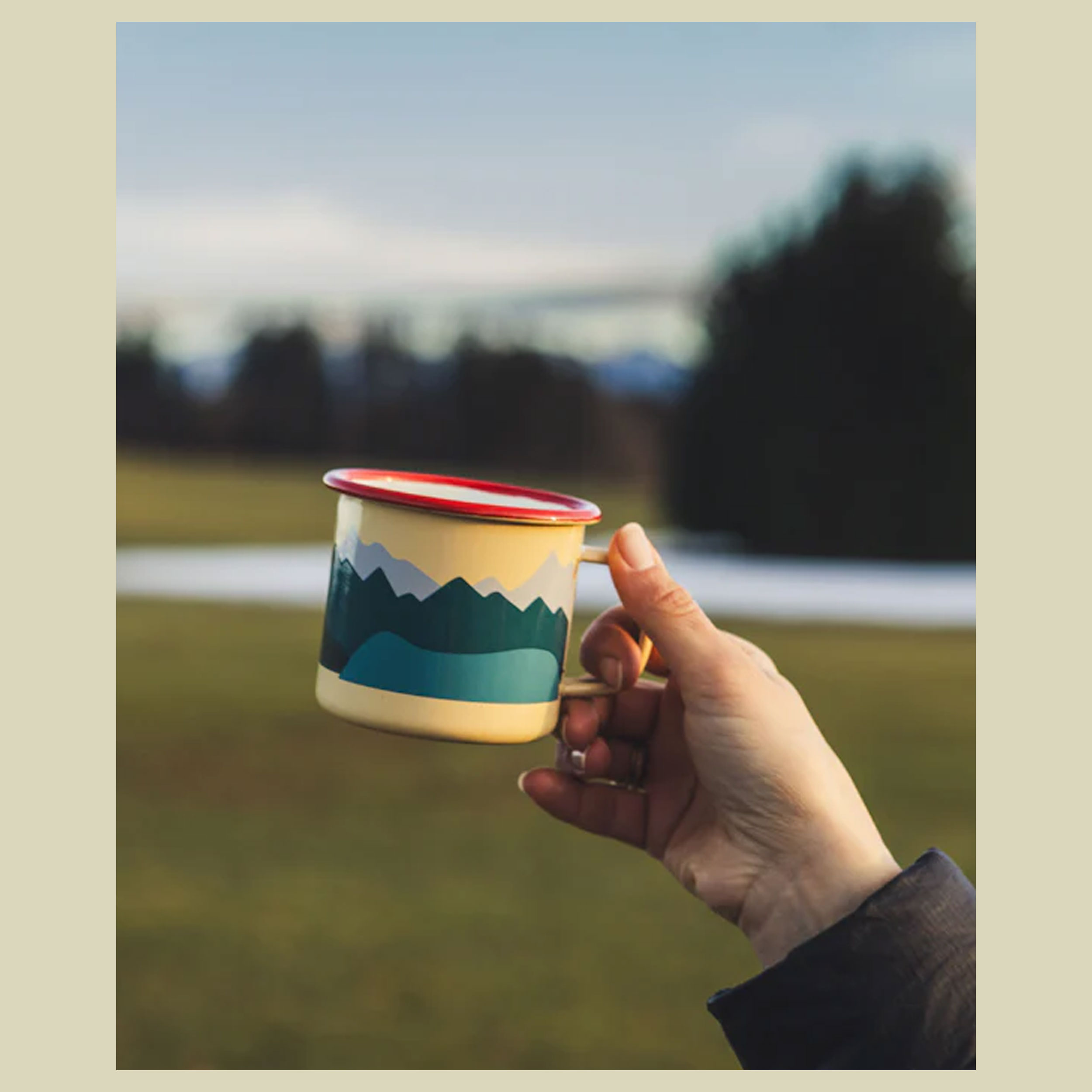 Emaille Becher berge 350 ml