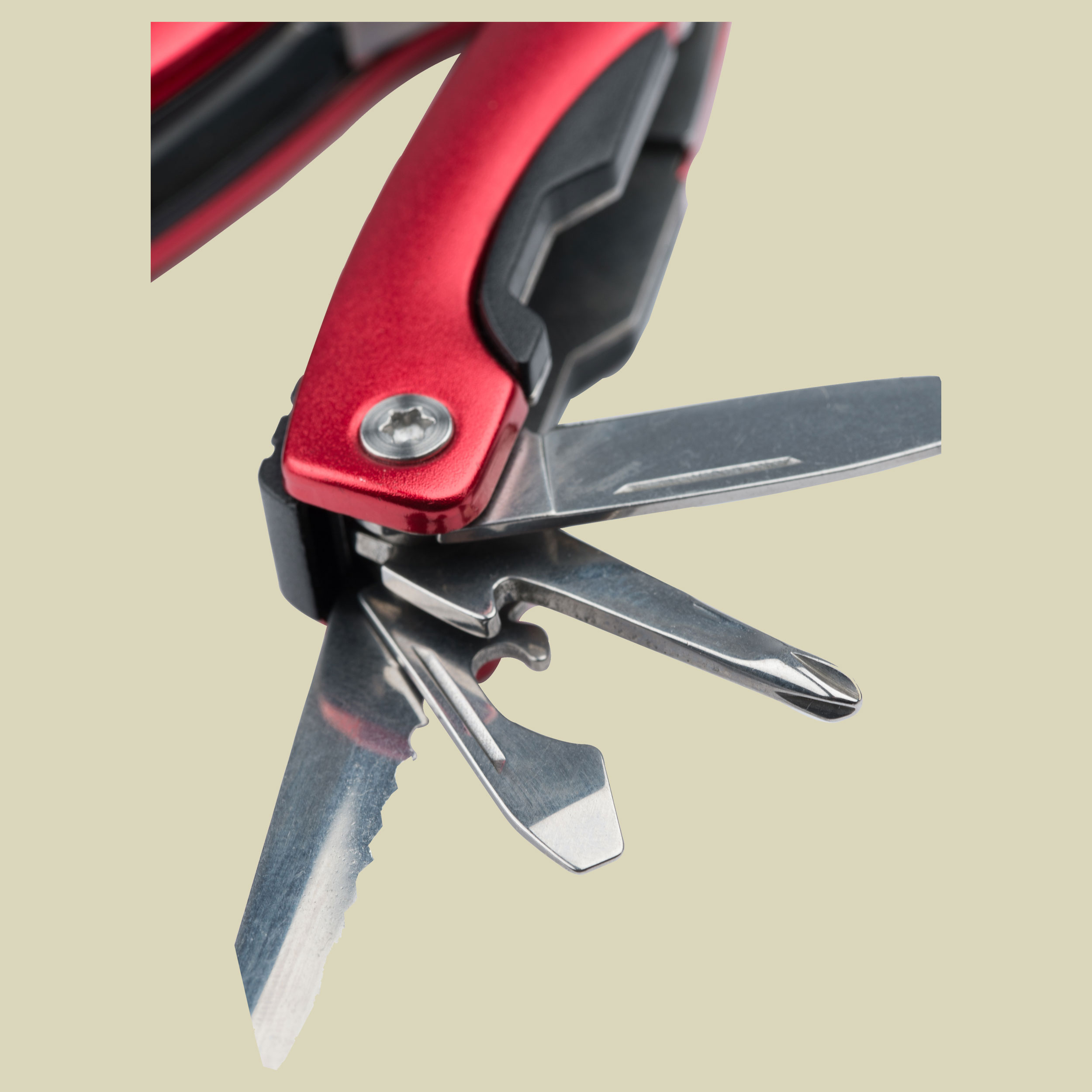 Edelstahl Multi Tool Rot Farbe rot