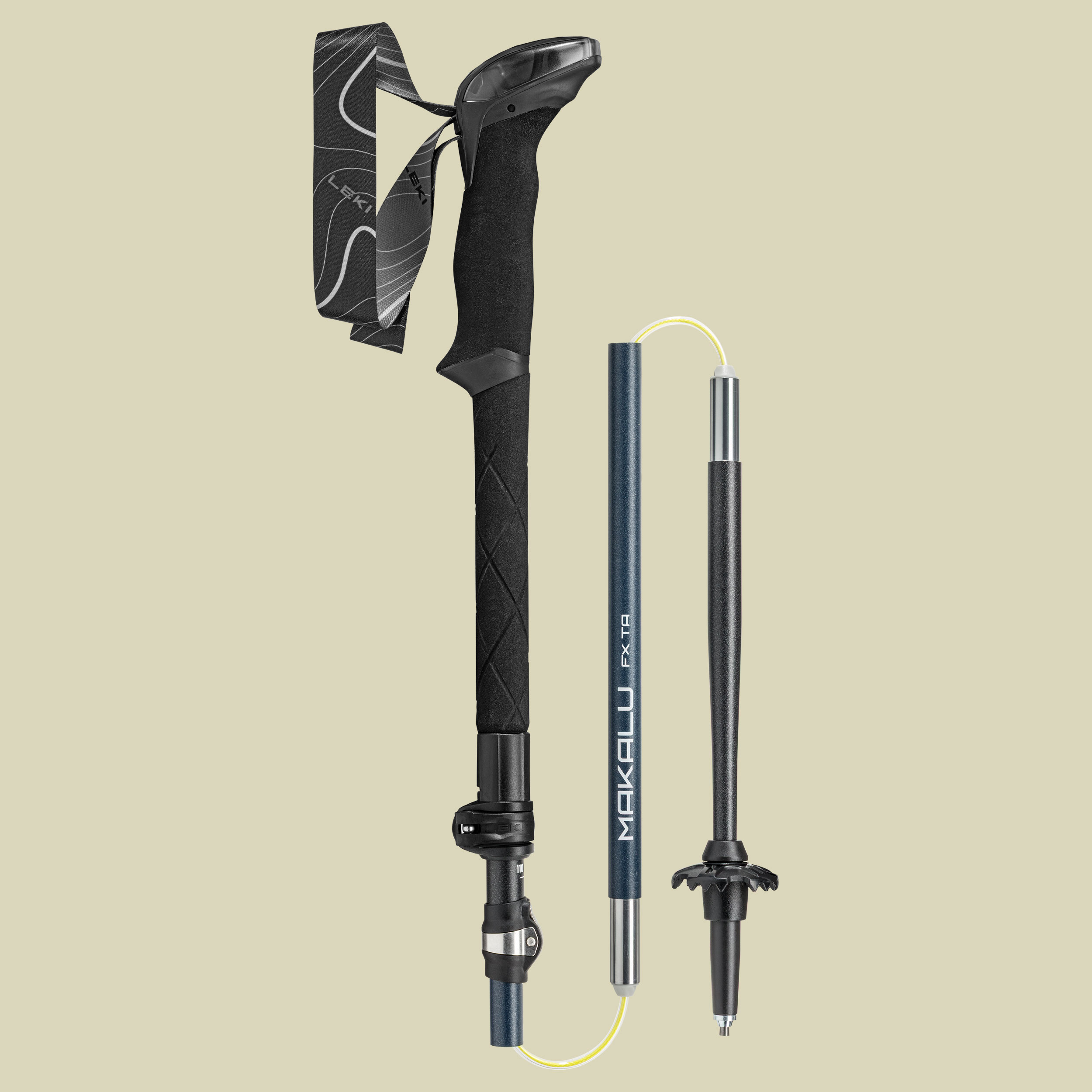 Makalu FX TA Länge 110 - 130 cm Farbe black-stone blue dark-white