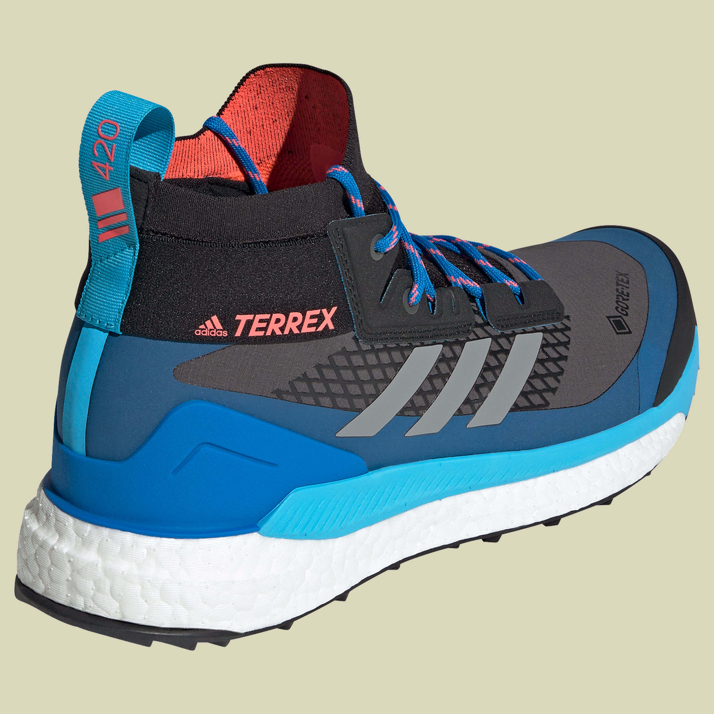 Terrex Free Hiker GTX Men Größe UK 8,5 Farbe grey six/grey three/blue rush