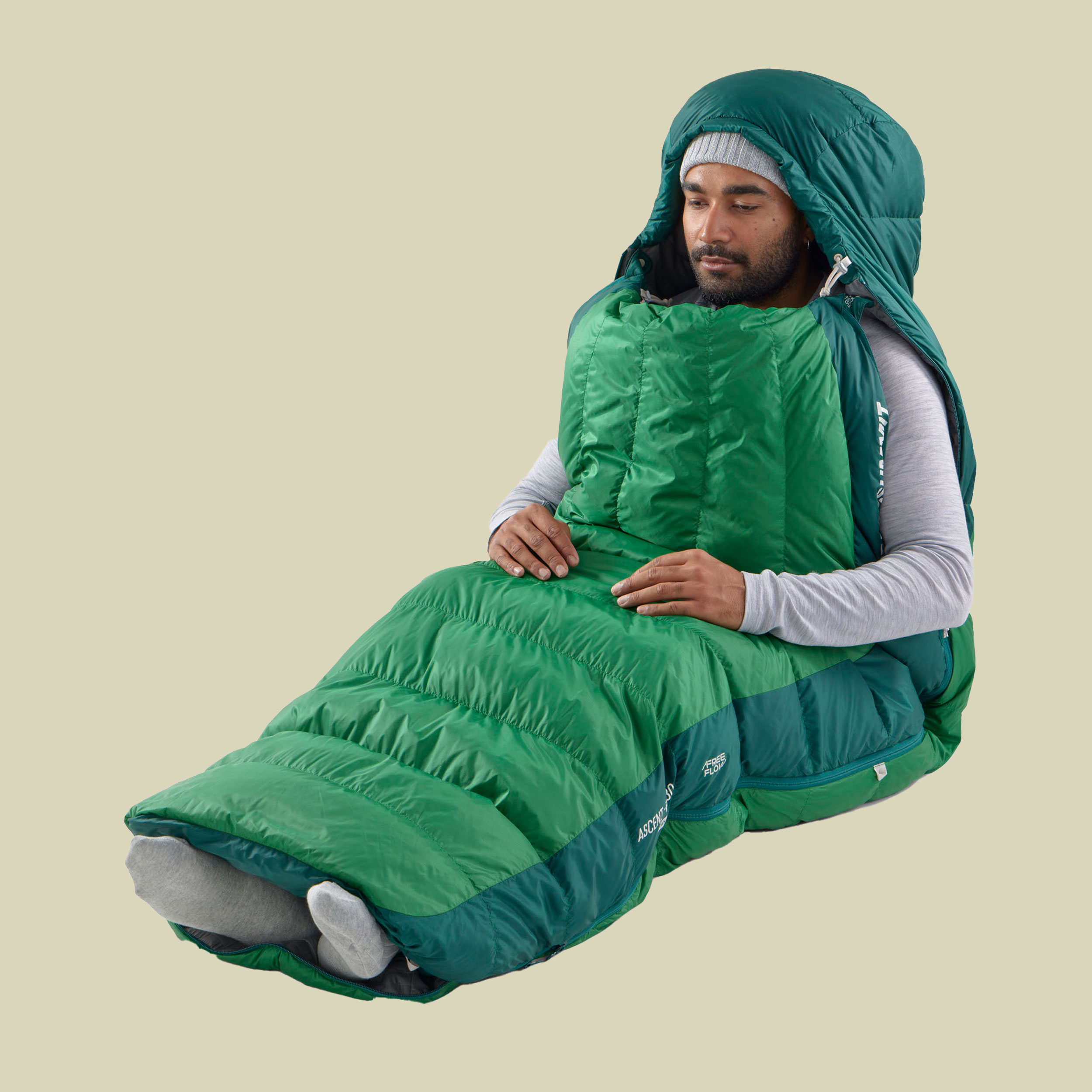 Ascent Down Sleeping Bag -9C grün regular 185 cm - Farbe rain forest