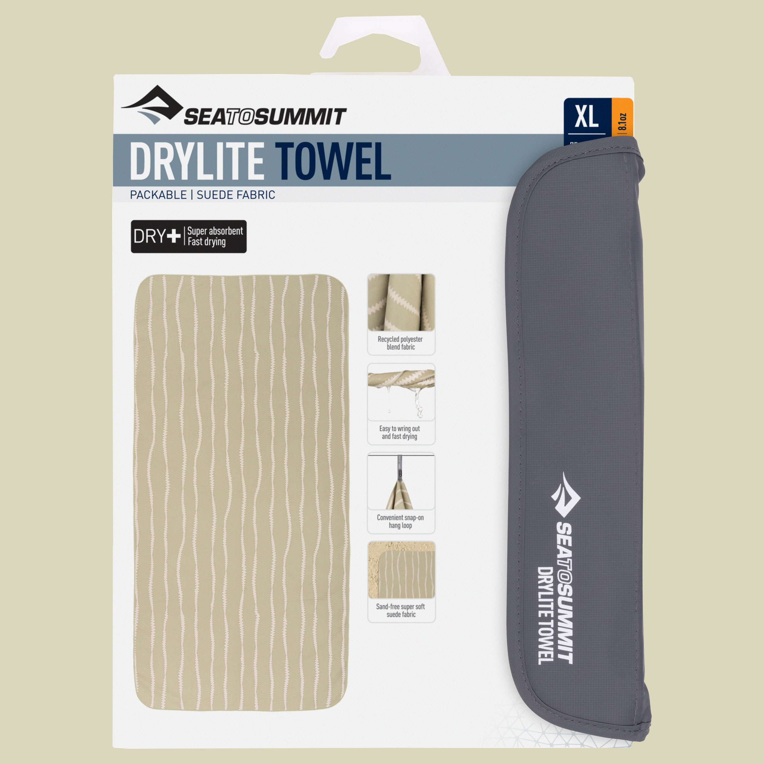 Drylite Towel beige XL - desert wind