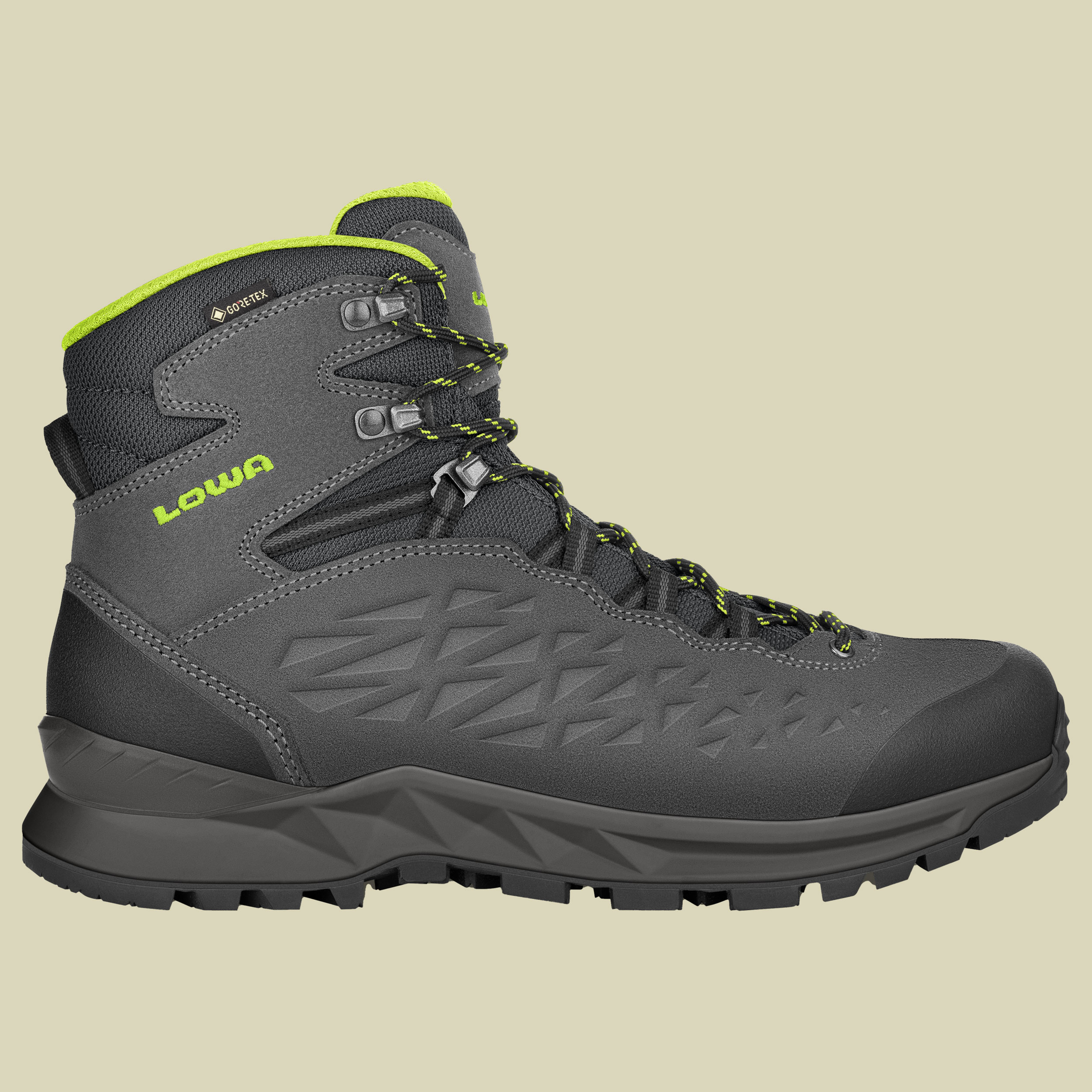 Lowa® Explorer II GTX Mid W Men Größe UK 9,5 Farbe anthrazit/limone