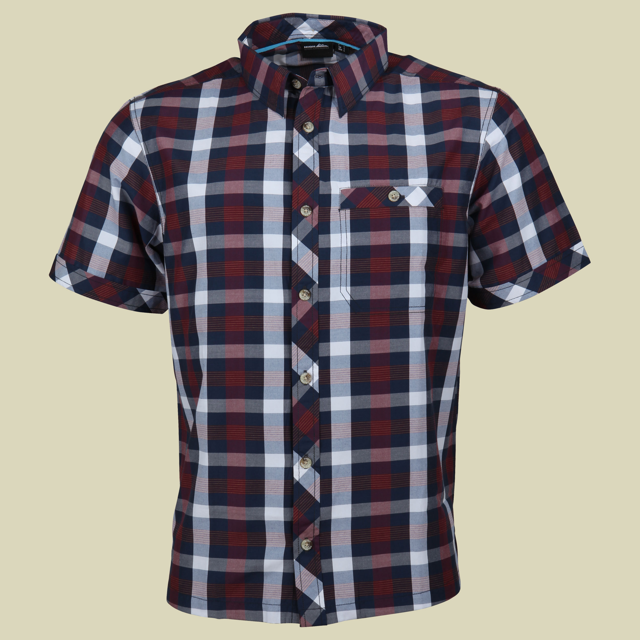 Zell 2-M Karohemd Herren Größe M Farbe mood indigo-rot 5876