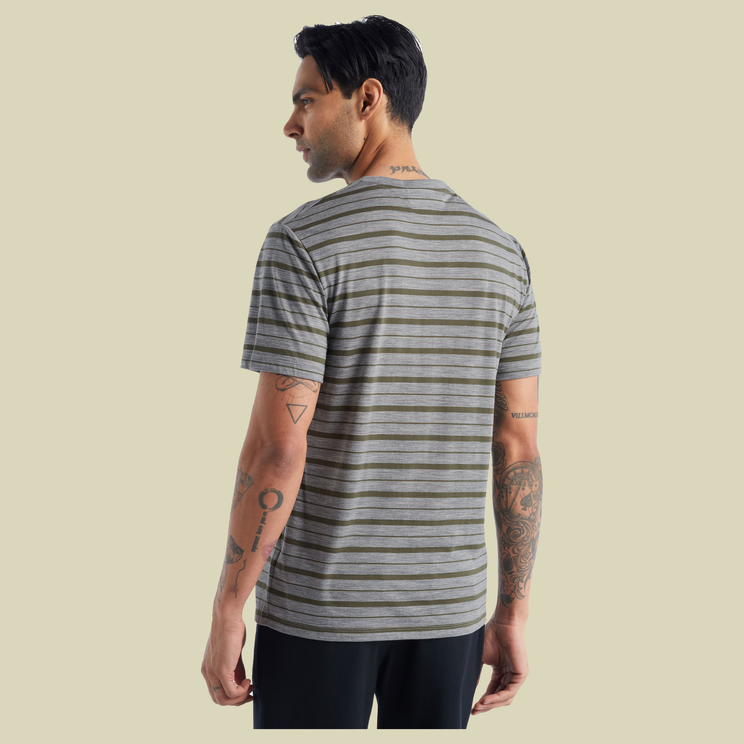 Wave SS Tee Stripe Men Größe XL Farbe metro heather/loden