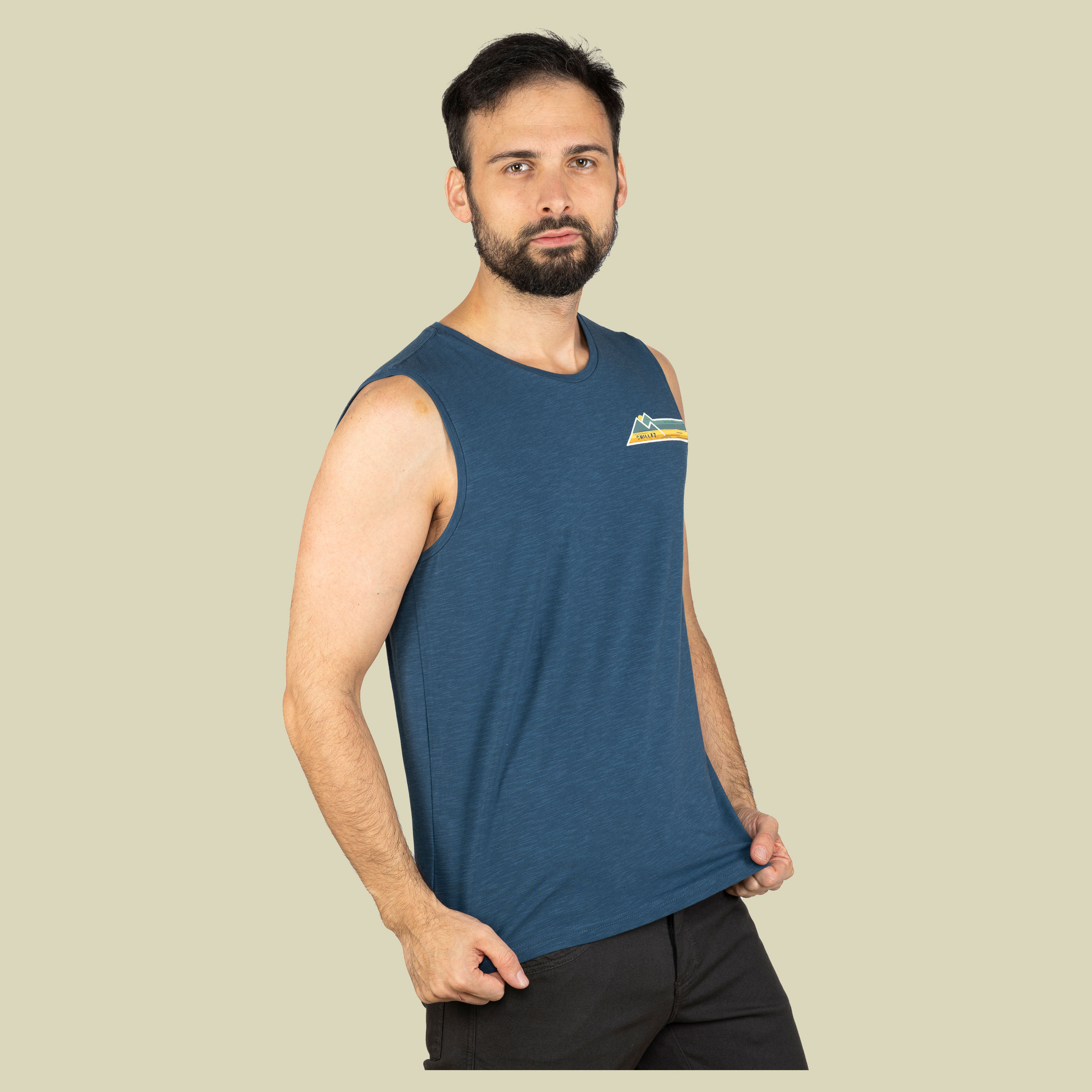 Calanques Mountain Stripes Men L blau - Farbe dark blue