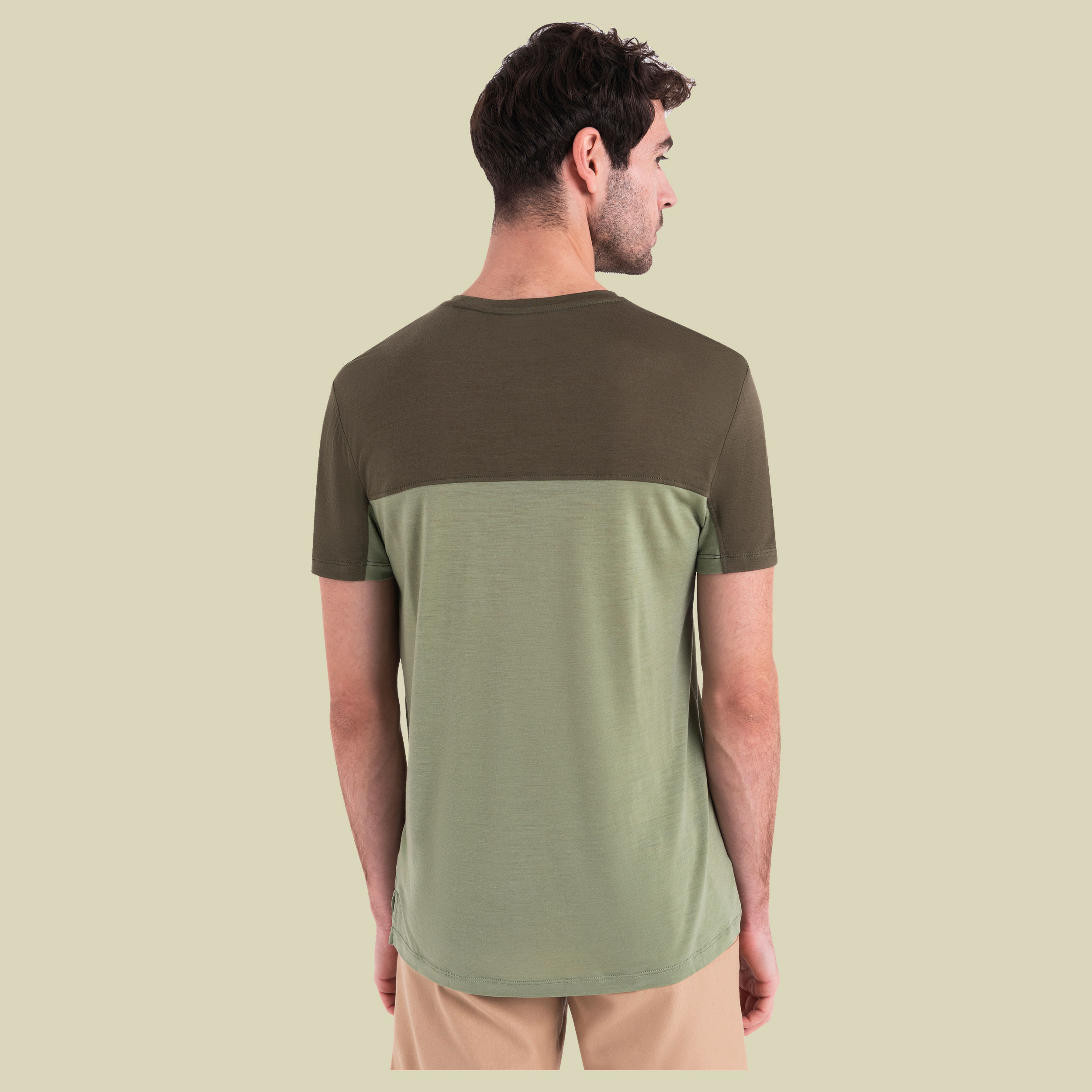 Merino 125 Cool-Lite Sphere III SS Tee Colour Block Men M grün - lichen/loden/CB