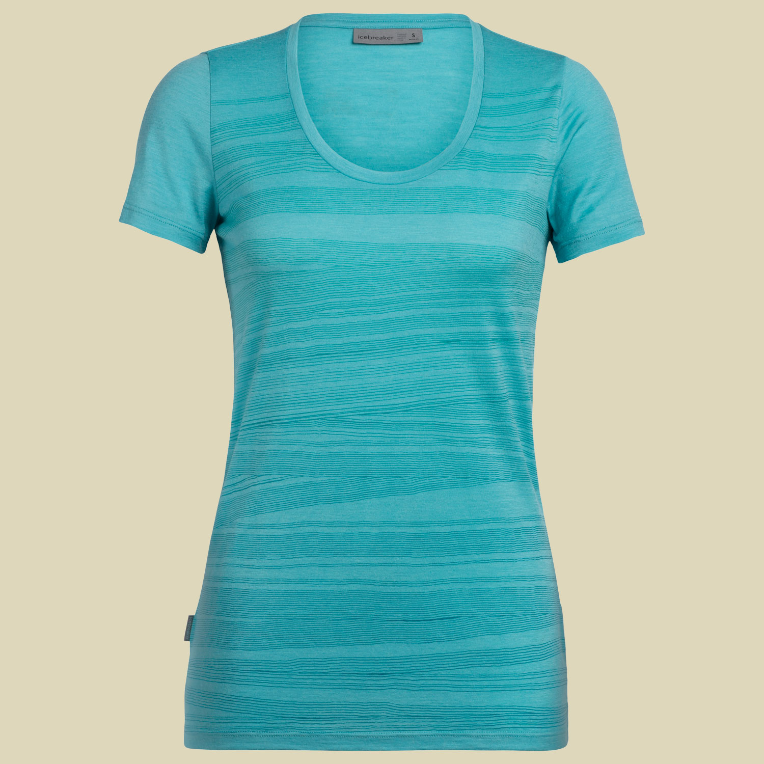 Tech Lite SS Scoop Graphic Collection Women Größe XL Farbe 1000 lines lagoon