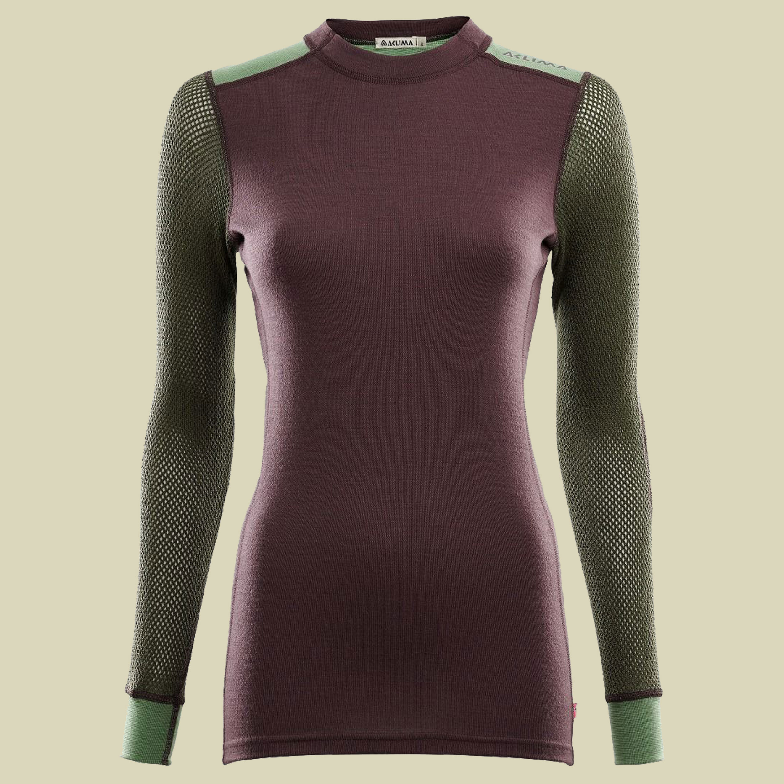 Woolnet Hybrid Crew Neck Women Größe M  Farbe fudge / dill / olive night