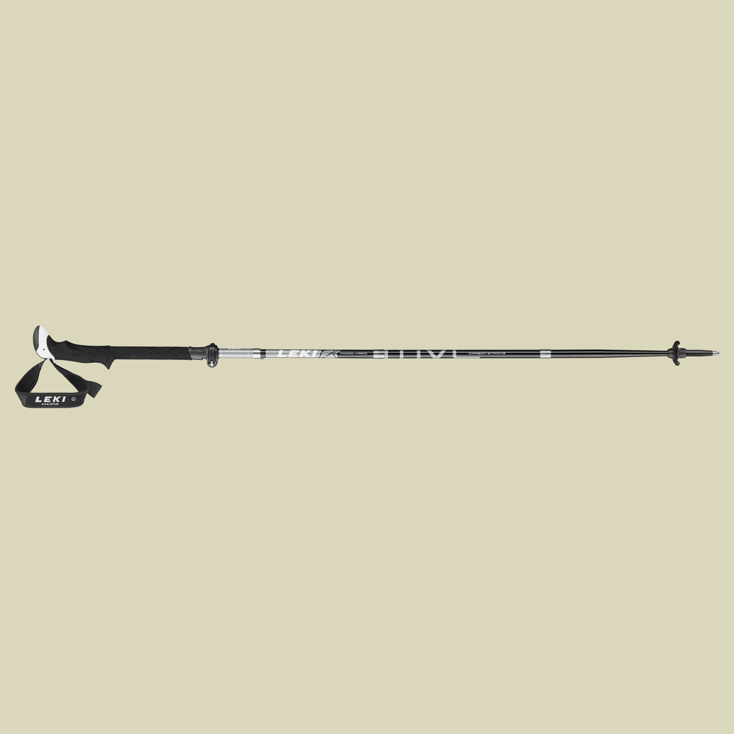 Micro Vario Carbon Strong Länge 120-140cm Farbe anthrazit-weiß-silber