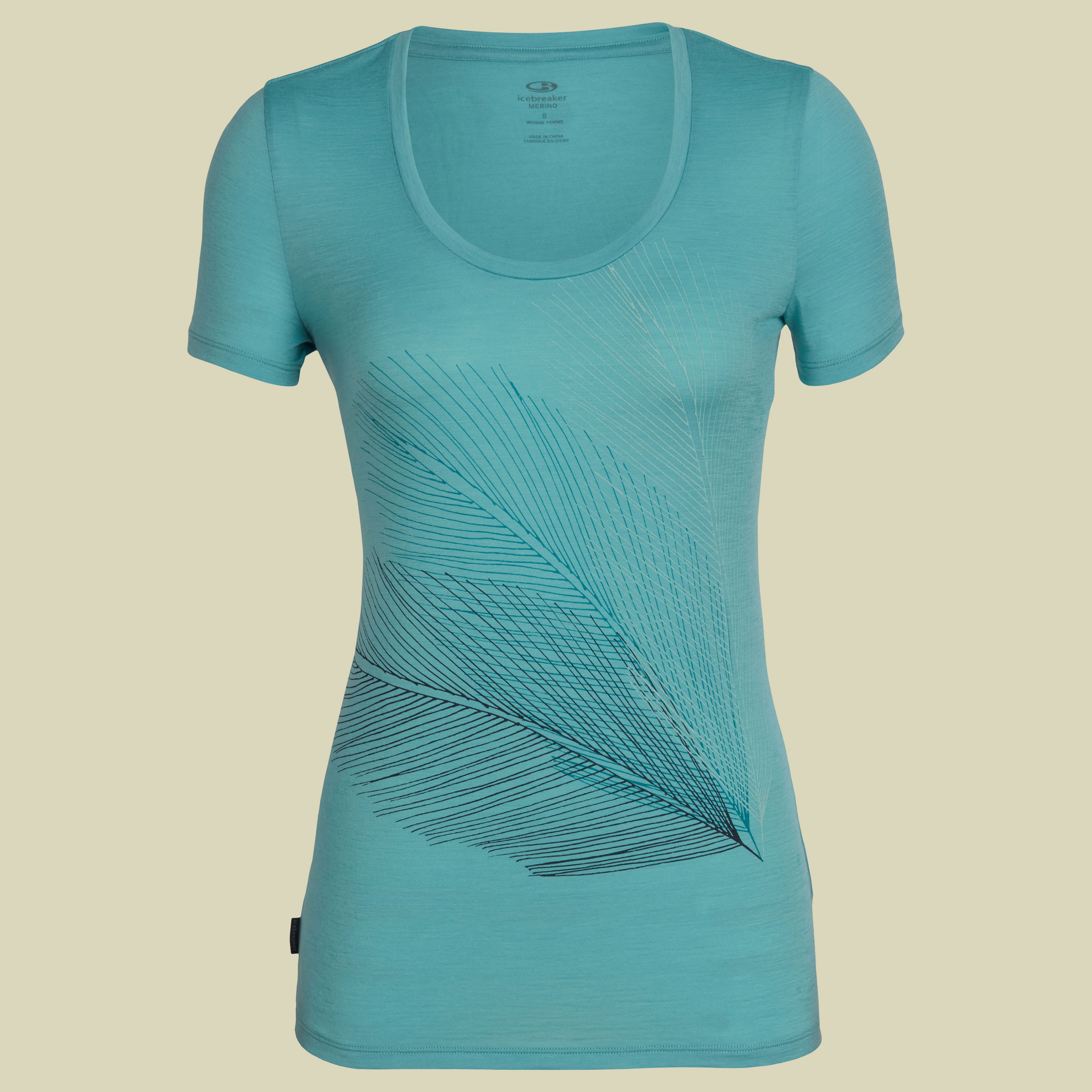 Tech Lite SS Scoop Graphic Collection Women Größe XL Farbe plume ocean