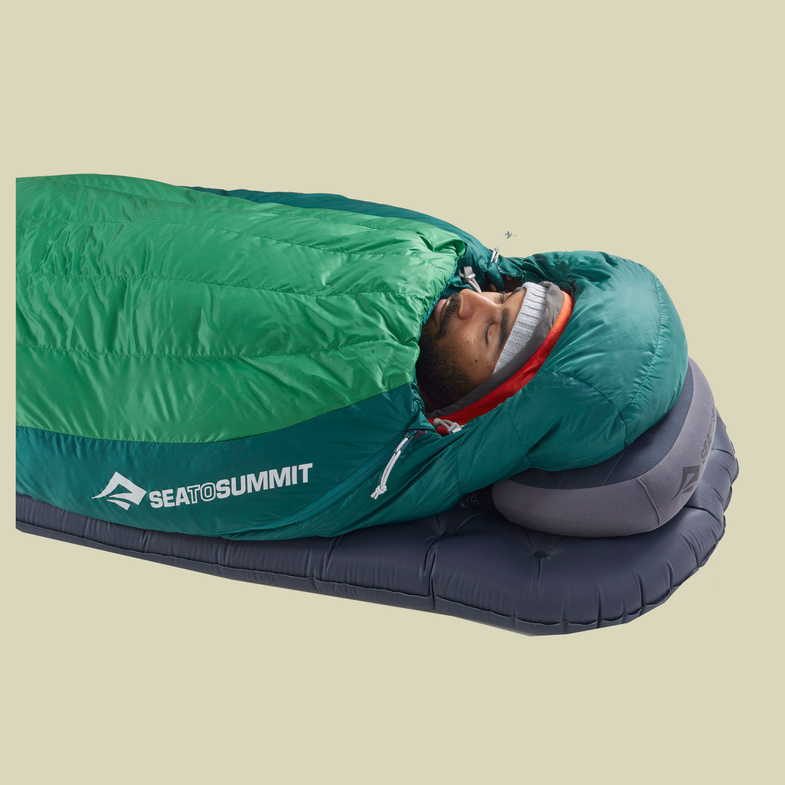Ascent Down Sleeping Bag -1C grün regular 185 cm - Farbe rain forest