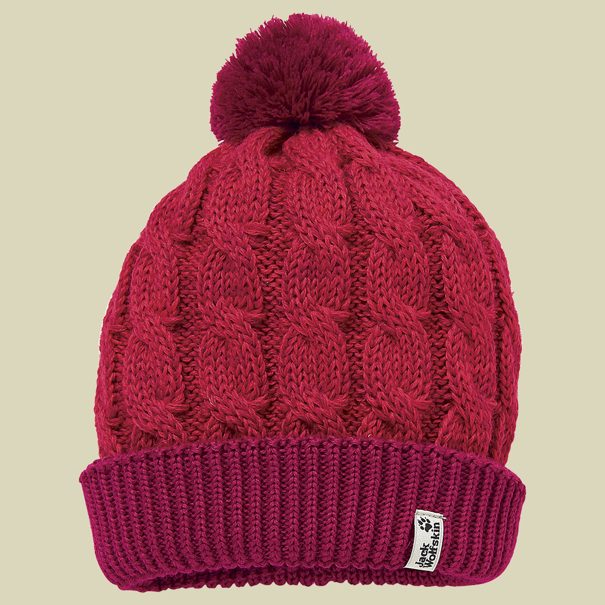 Kids Bobble Cap Größe M Farbe beetroot red