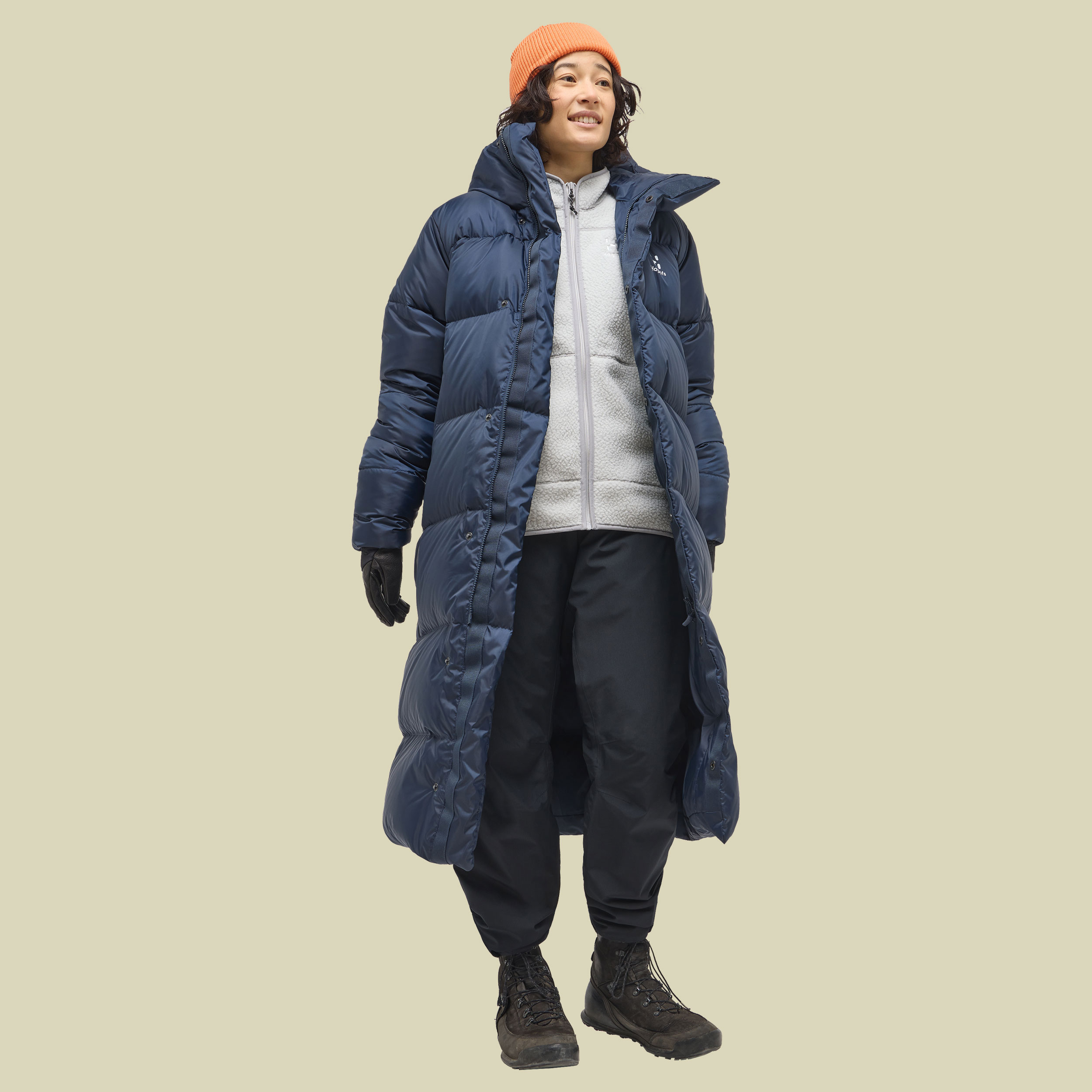 Long Down Parka Women S blau - tarn blue
