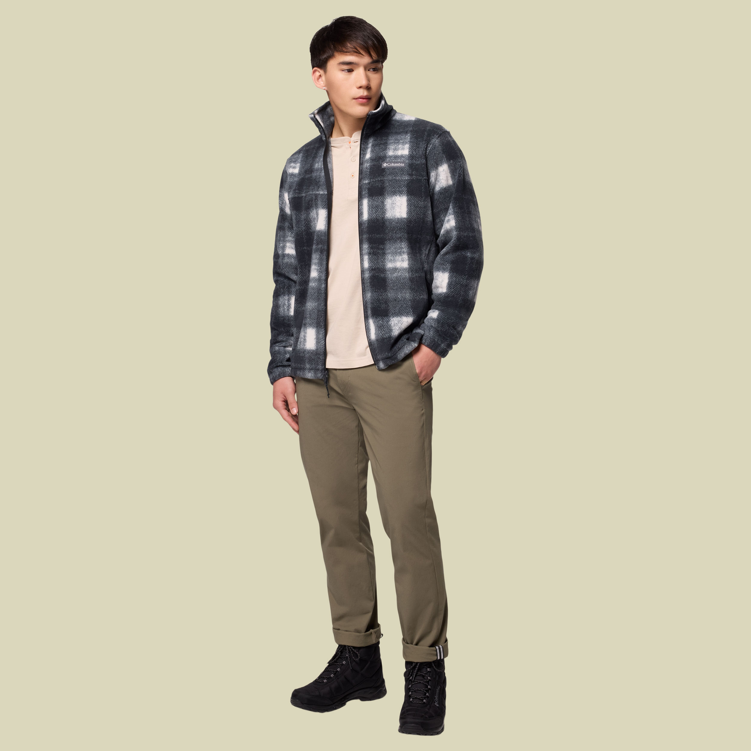 Steens Mountain Printed Jacket Men weiß XL - Farbe chalk omblur