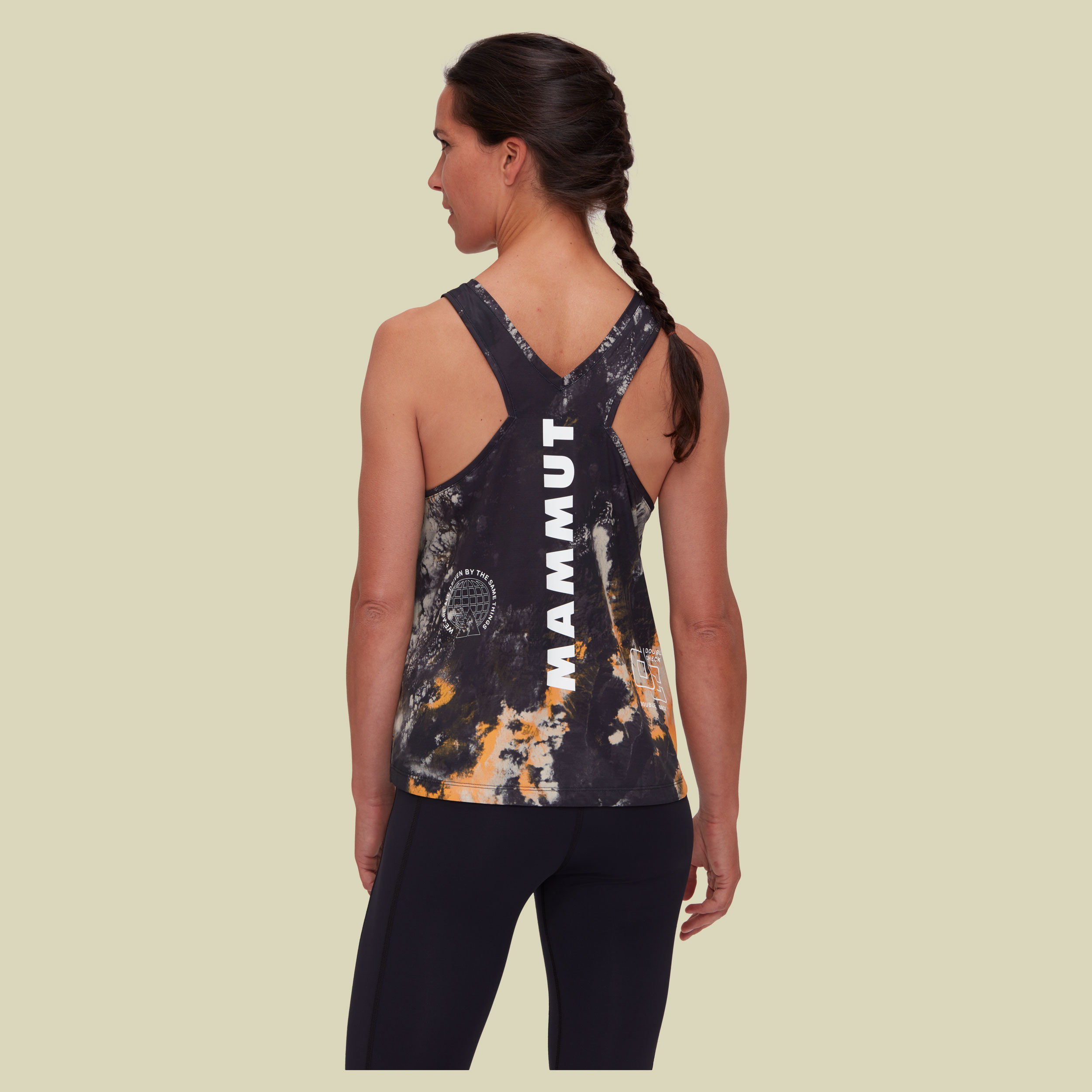 Massone Sport Tank Top Women Sender XL mehrfarbig - black-tangerine