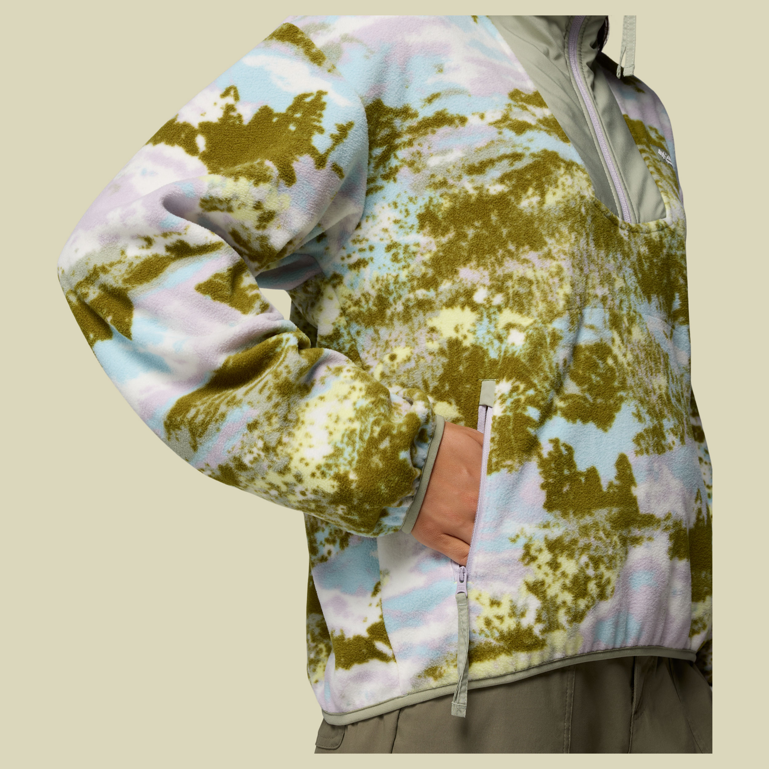 Sequoia Grove Printed Half Zip Women XS mehrfarbig grau - citron haze,fieldaze