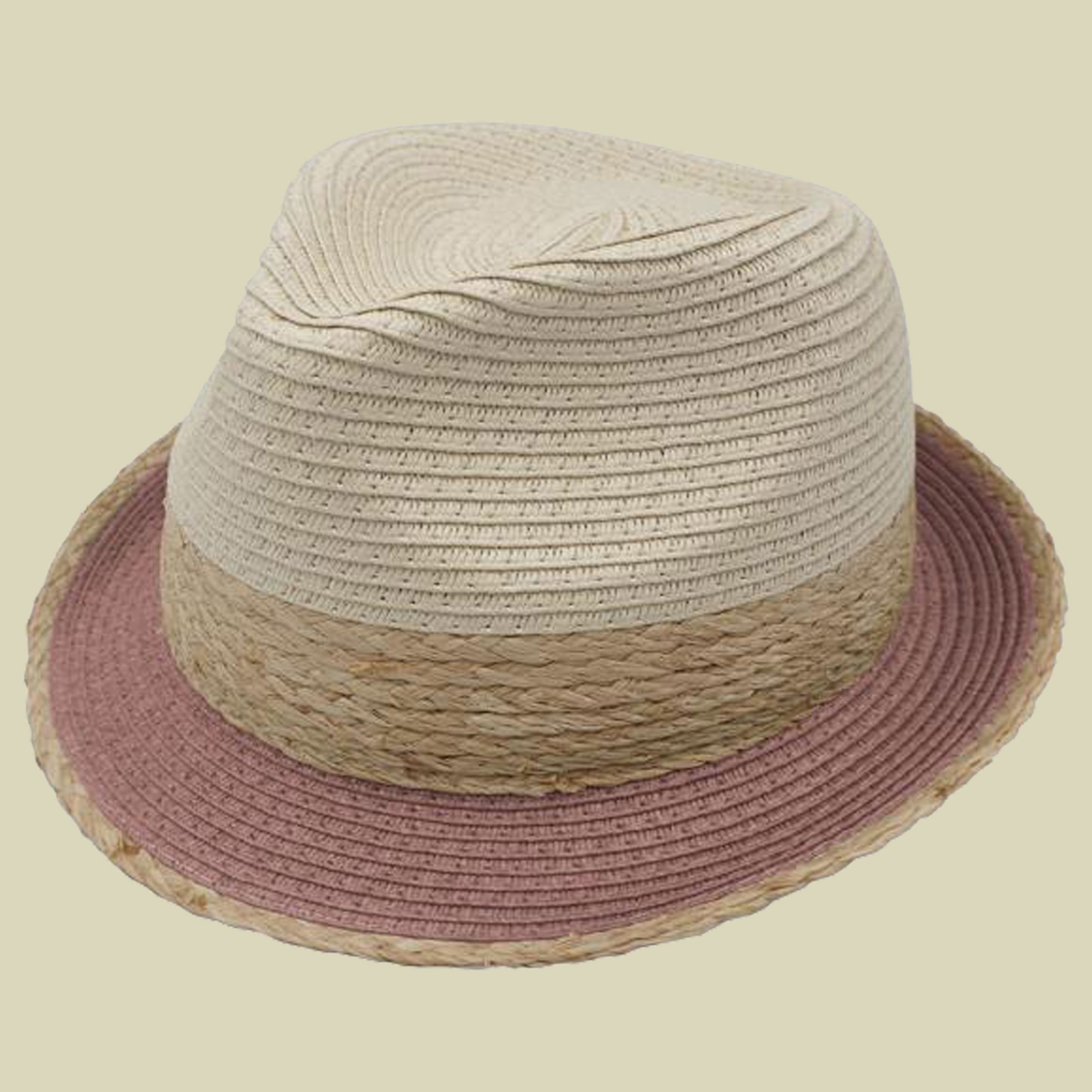 Strohhut Trilby farbige Krempe Größe 58 Farbe malve