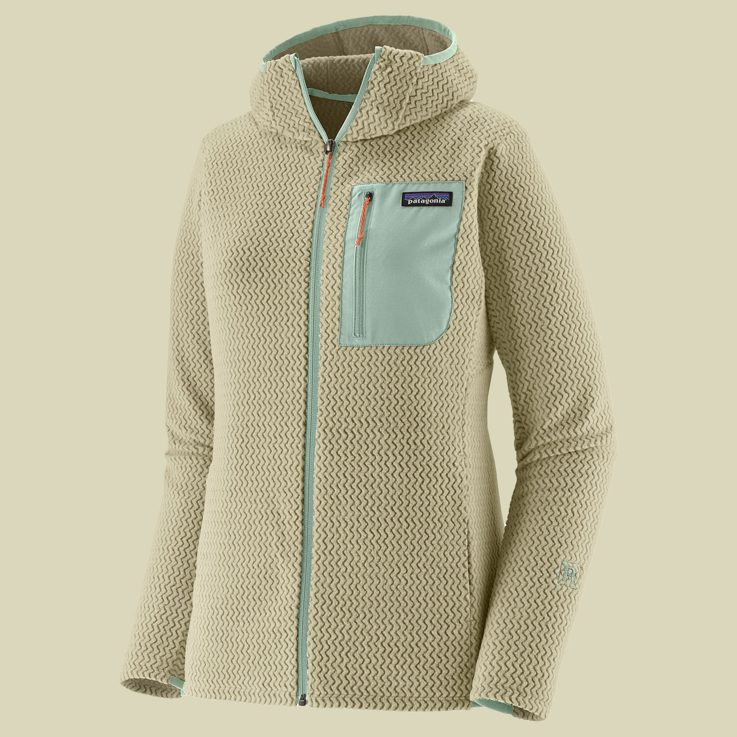R1 Air Full-Zip Hoody Women grau II XL - weathered stone