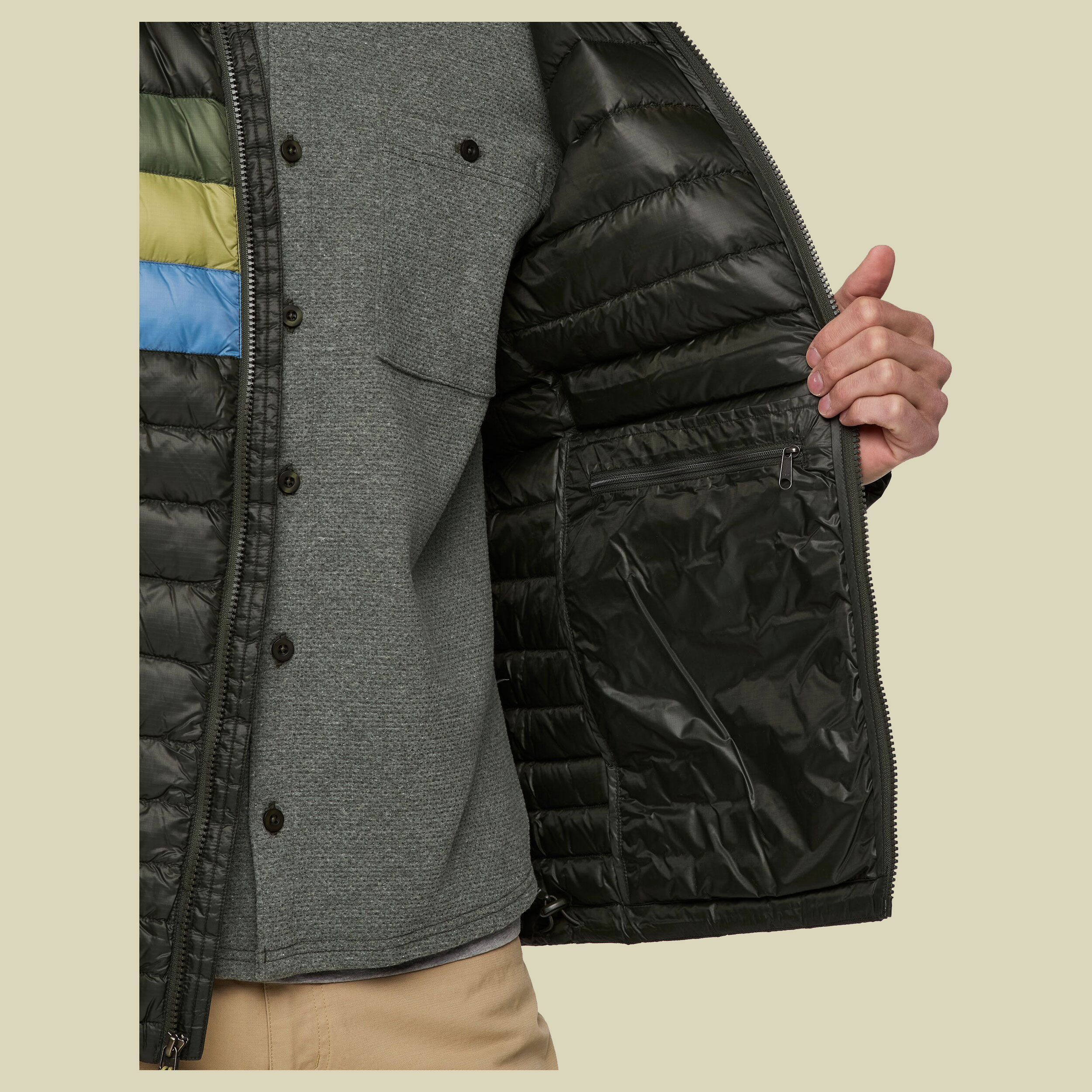 Fuego Down Hooded Jacket Men S grau