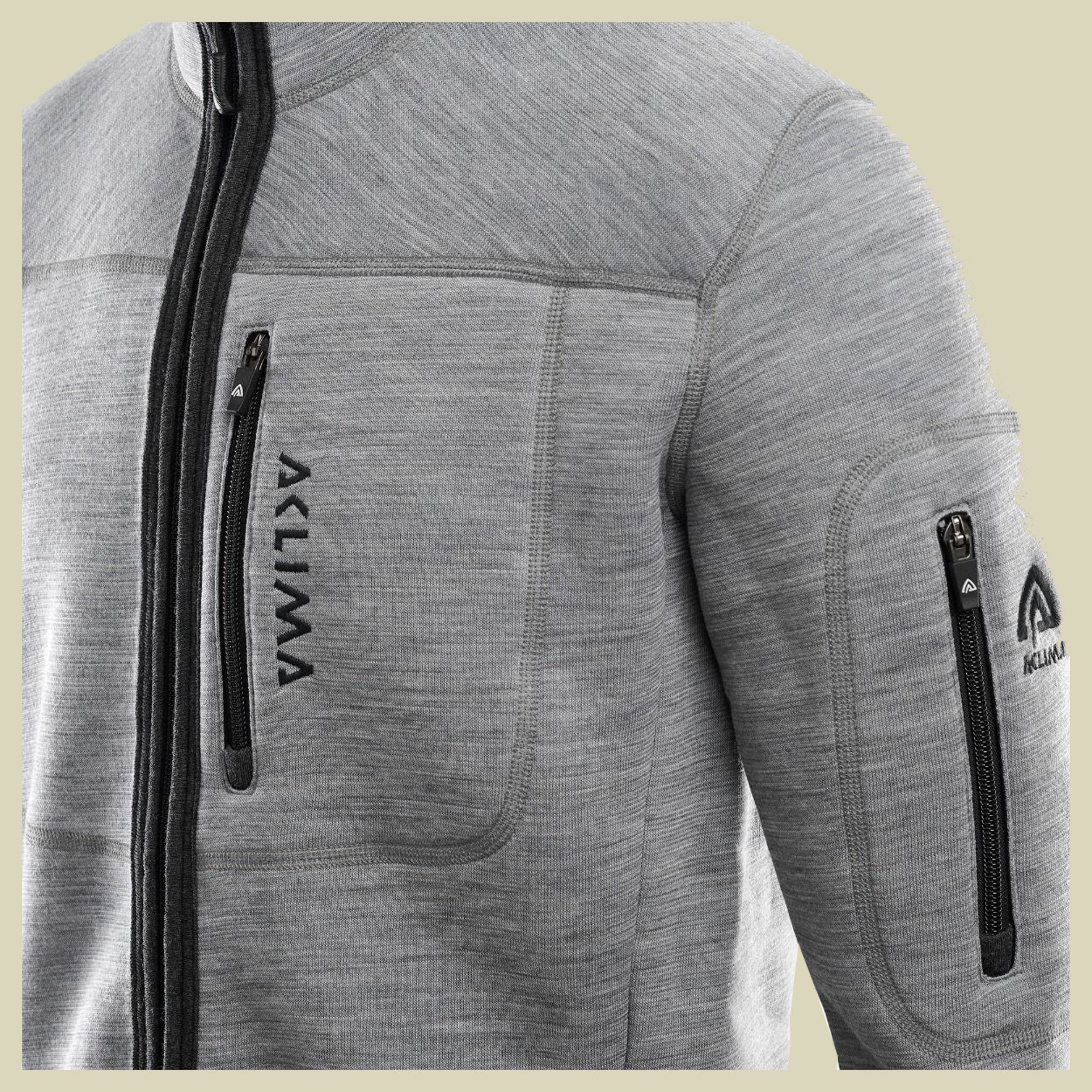 FleeceWool Jacket Man Größe XL  Farbe grey melange