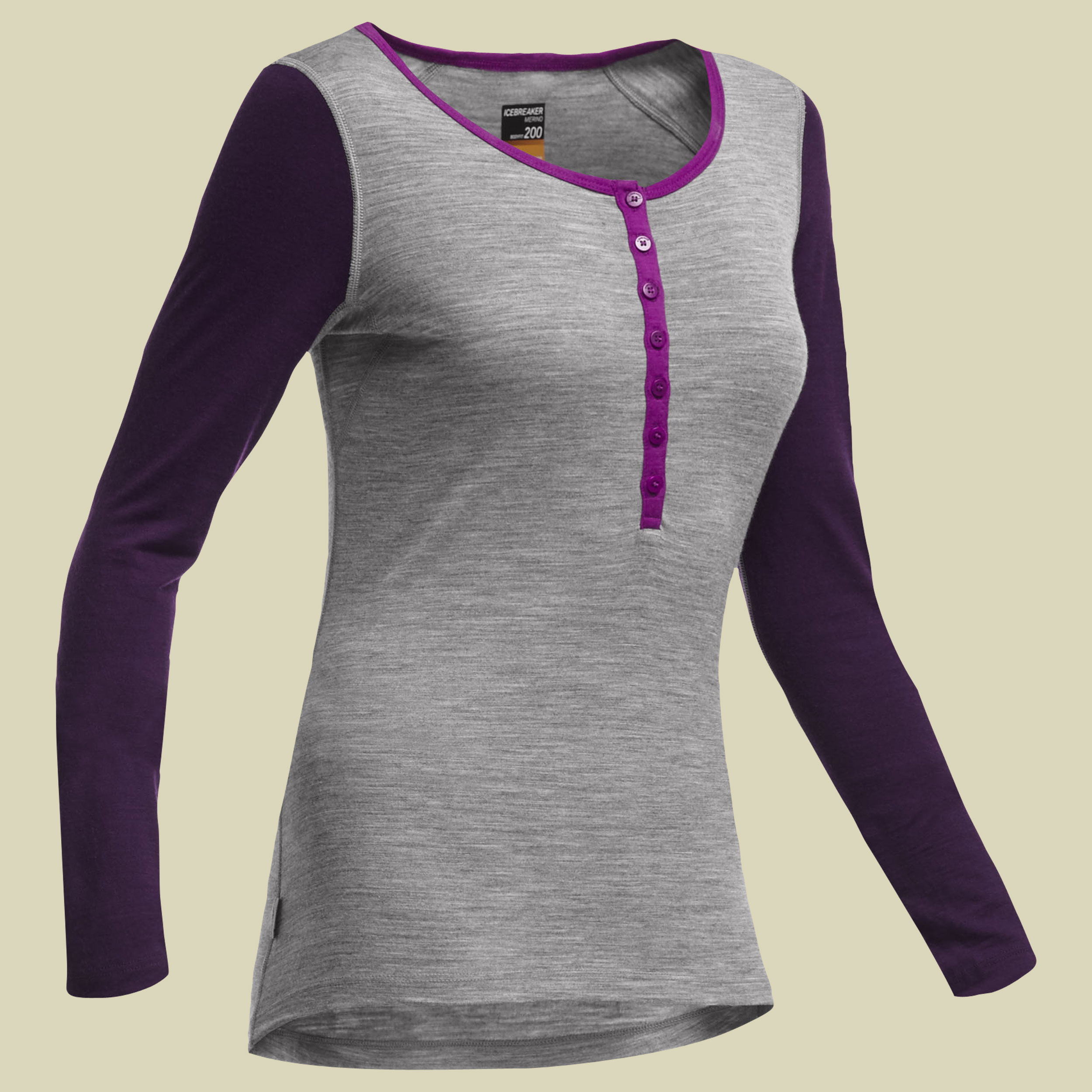 Oasis LS Henley women 200 Größe S Farbe blizzard