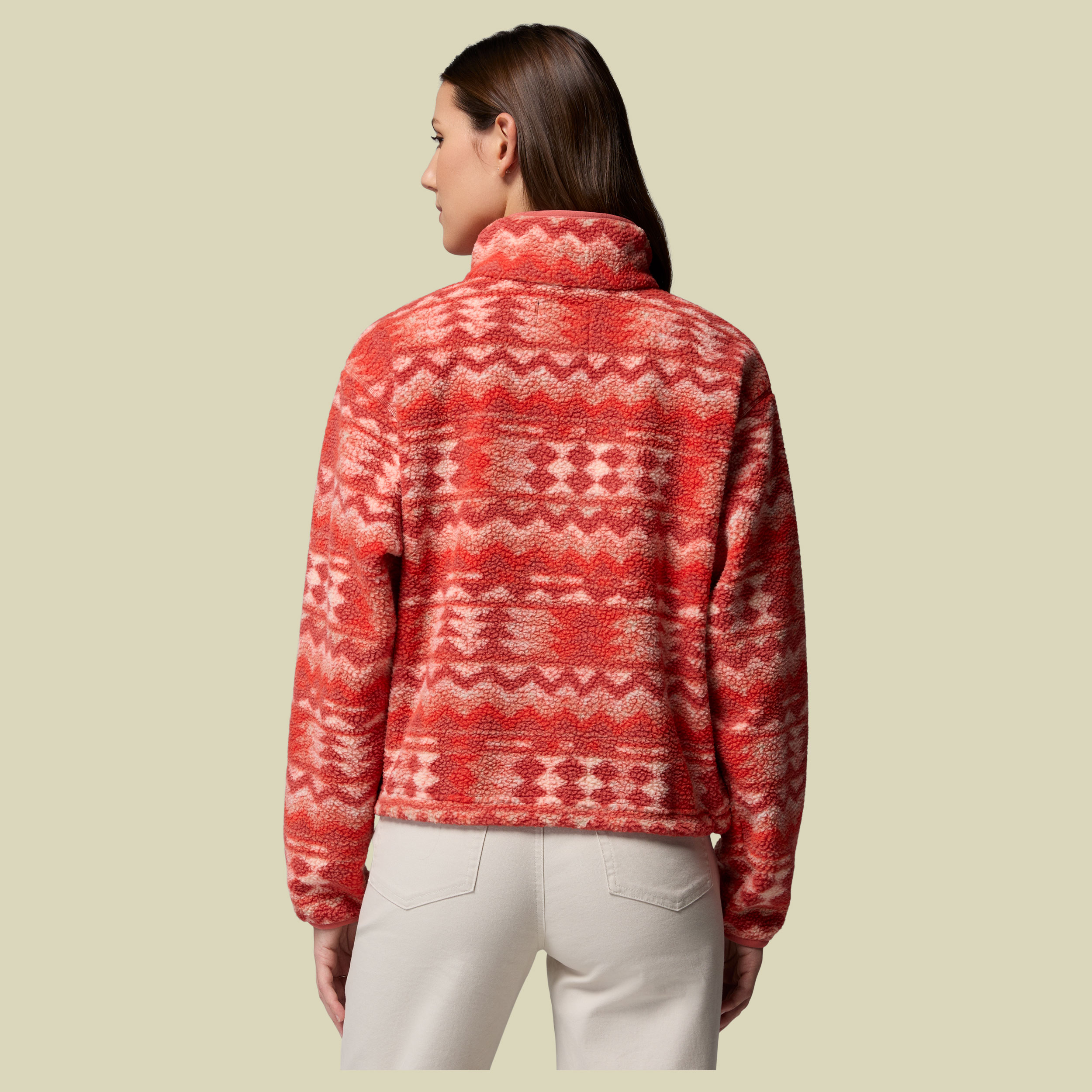 Helvetia II Printed Cropped Half Snap Women XS mehrfarbig rot - poppy red,retrotree