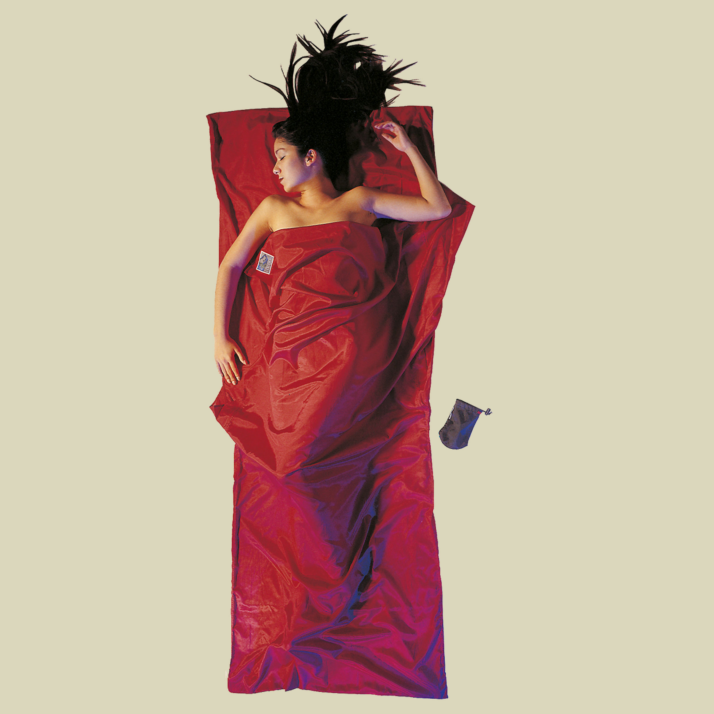 TravelSheet Seide-Baumwolle Größe 220 x 90 cm Farbe monk´s red