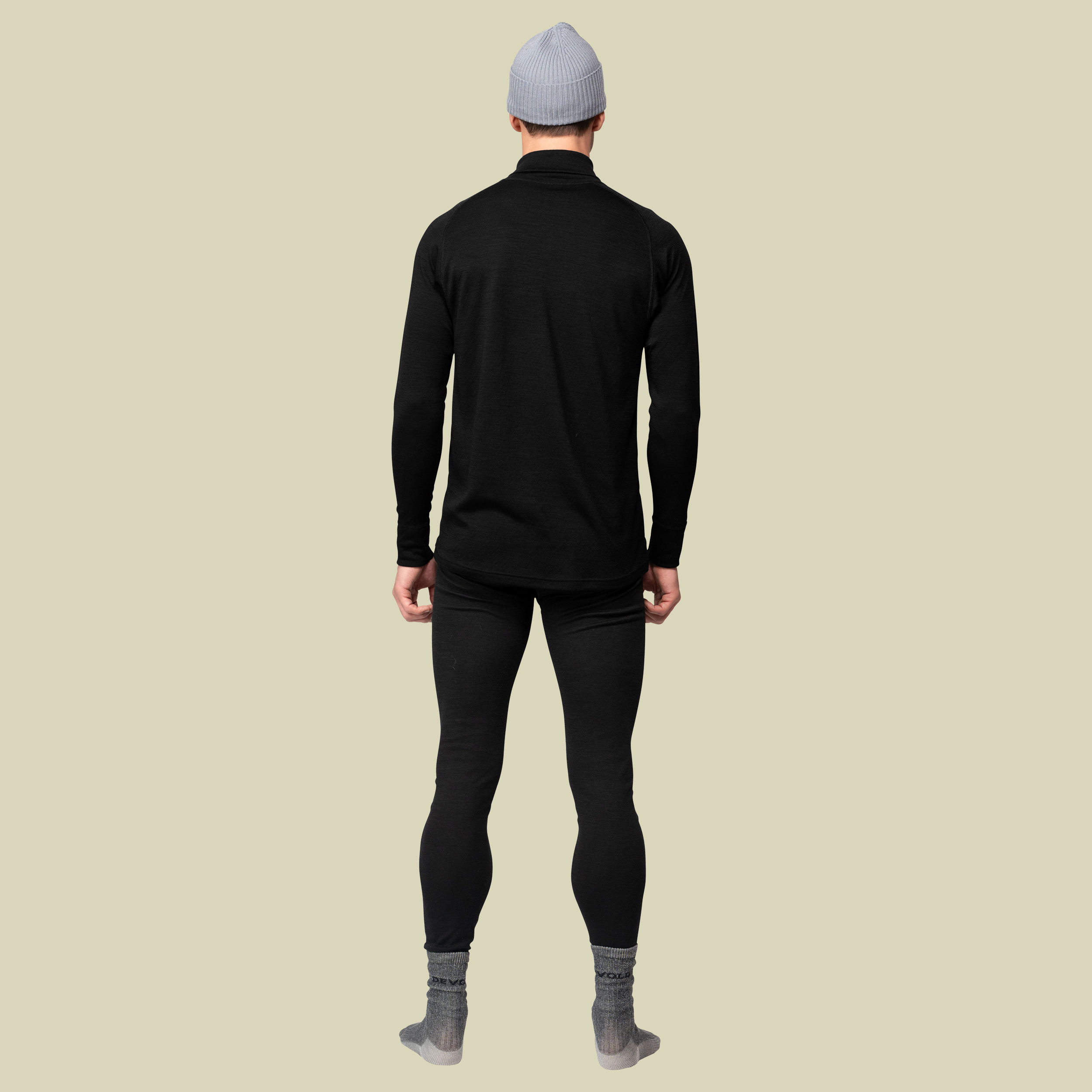 Duo Active Merino 205 Zip Neck Man schwarz XXL - black