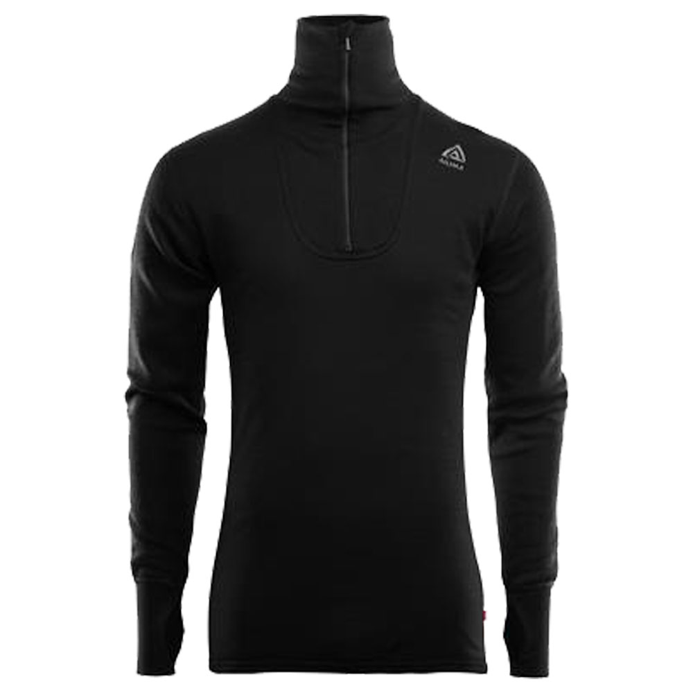 Doublewool polo w.Zip Men Größe M  Farbe jet black/marengo