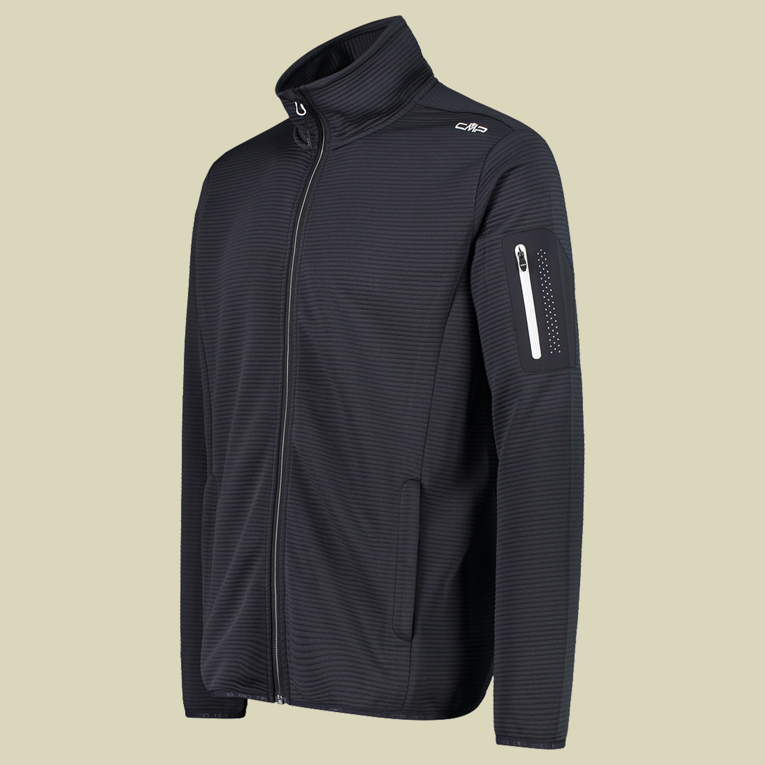 Man Jacket Striped Jaquard von CMP 33E6557 Größe 48 Farbe U423 antracite