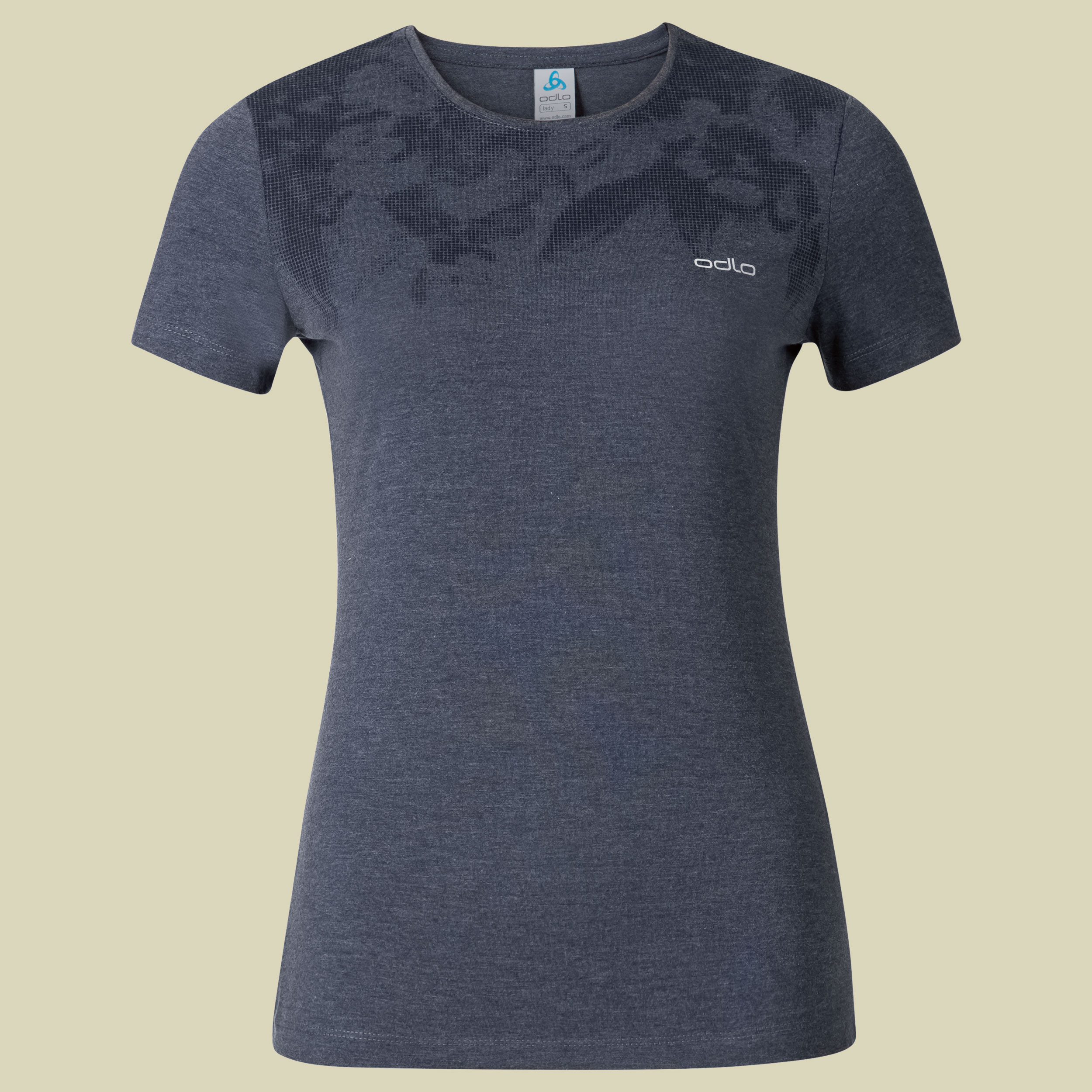 Signo T-Shirt s/s crew neck Women Größe S Farbe peacoat melange-placed print