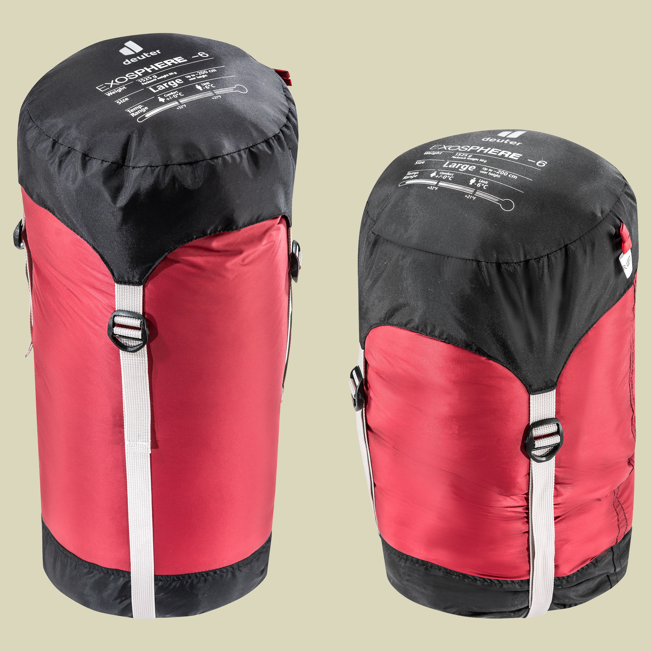 Exosphere -6 Grad bis Körpergröße 200 cm (L) Farbe cranberry-fire, Reißverschluss links