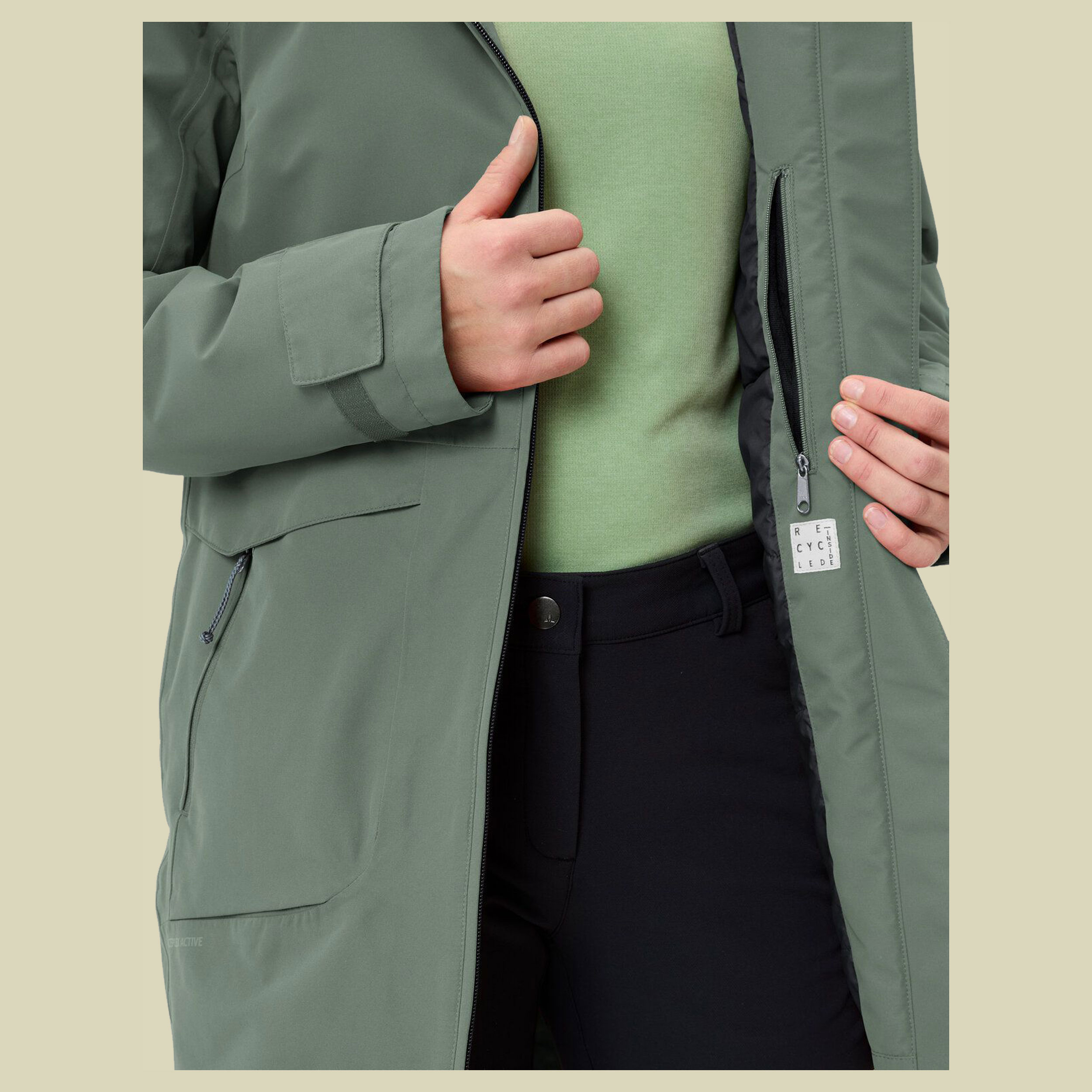 Skomer Winter Parka III Women 44 grün - agave