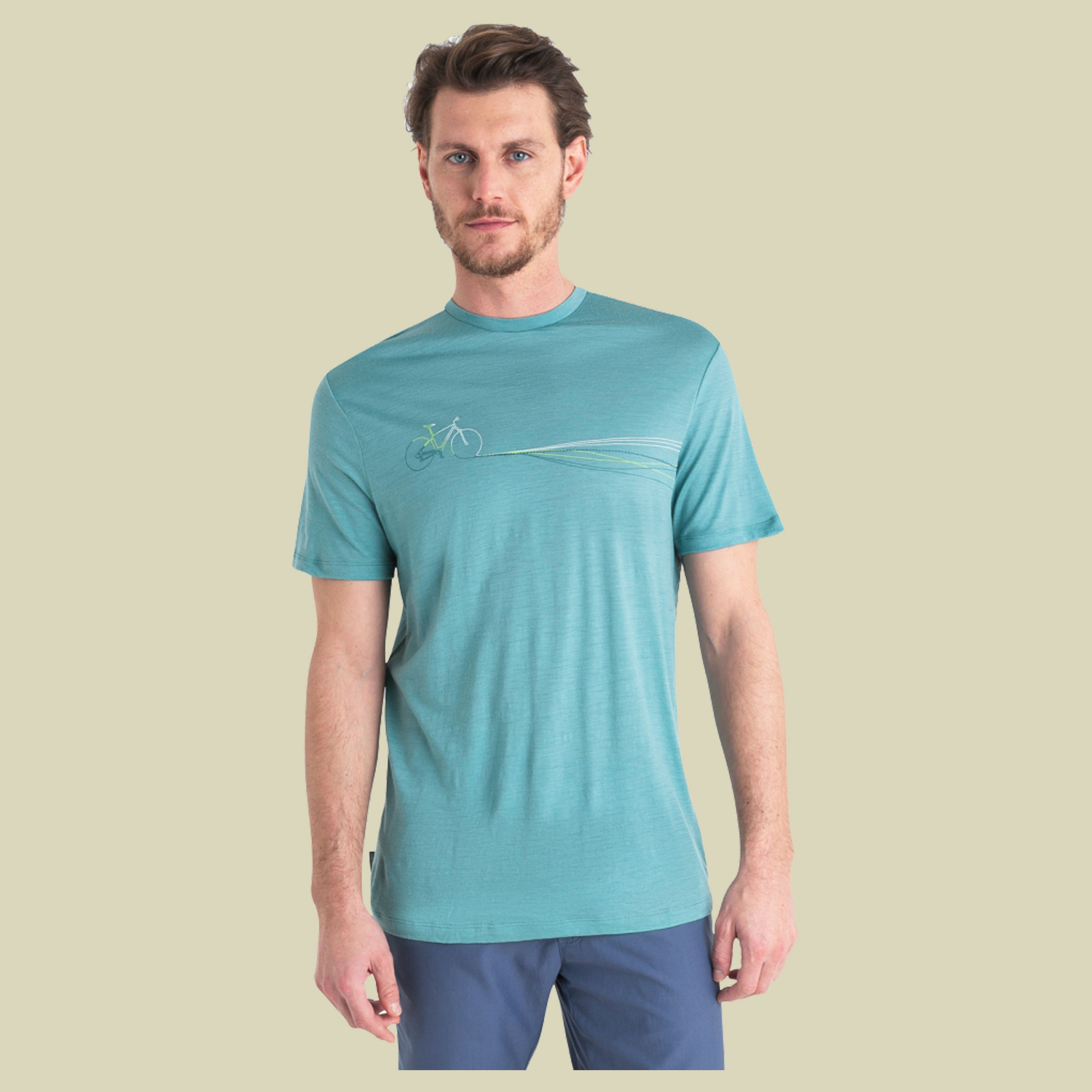 Merino 150 Tech Lite III SS Tee Cadence Paths Men XXL blau - cloud ray