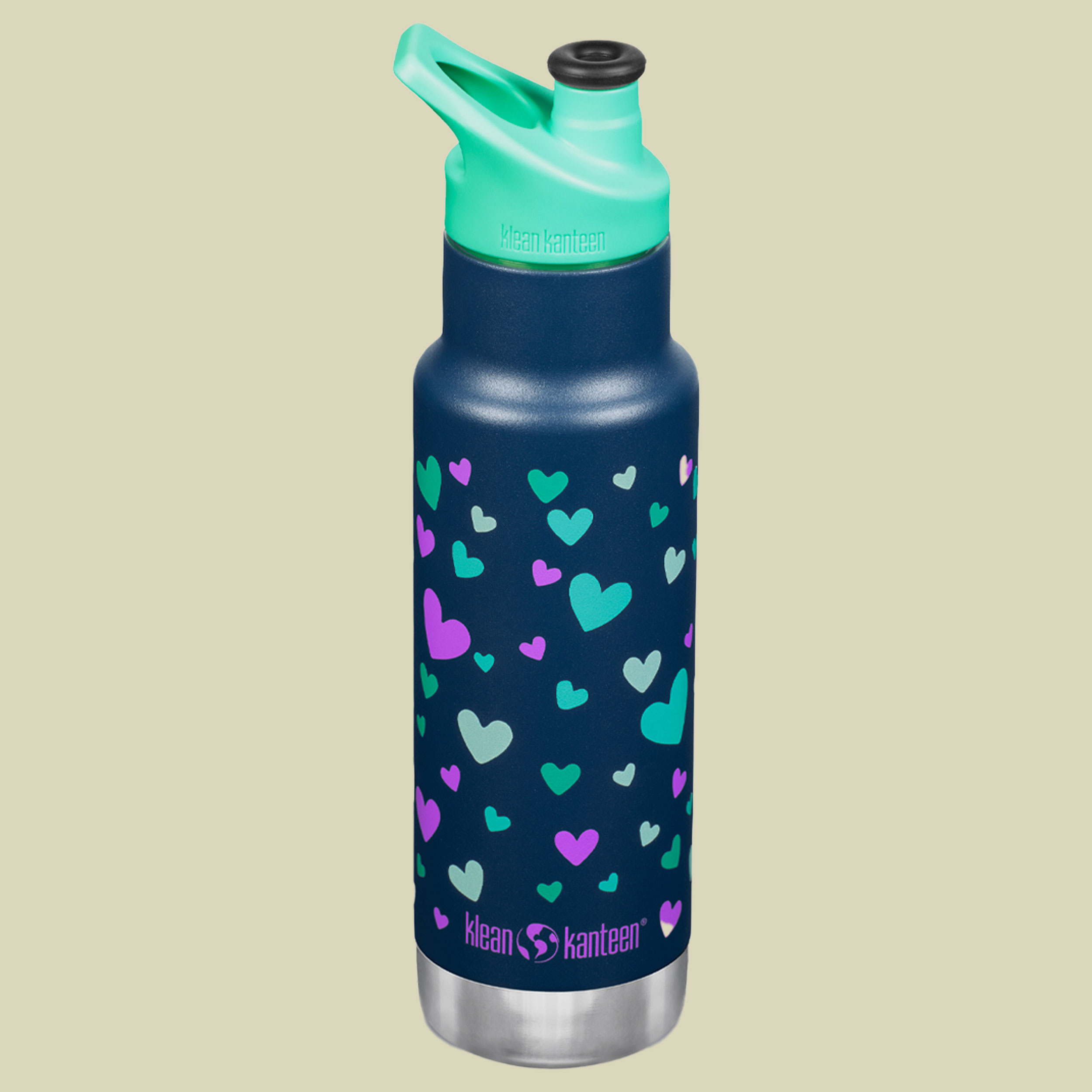 Kid Kanteen® Classic Vakuumisoliert mit Sport Cap Volumen 355 Farbe navy hearts