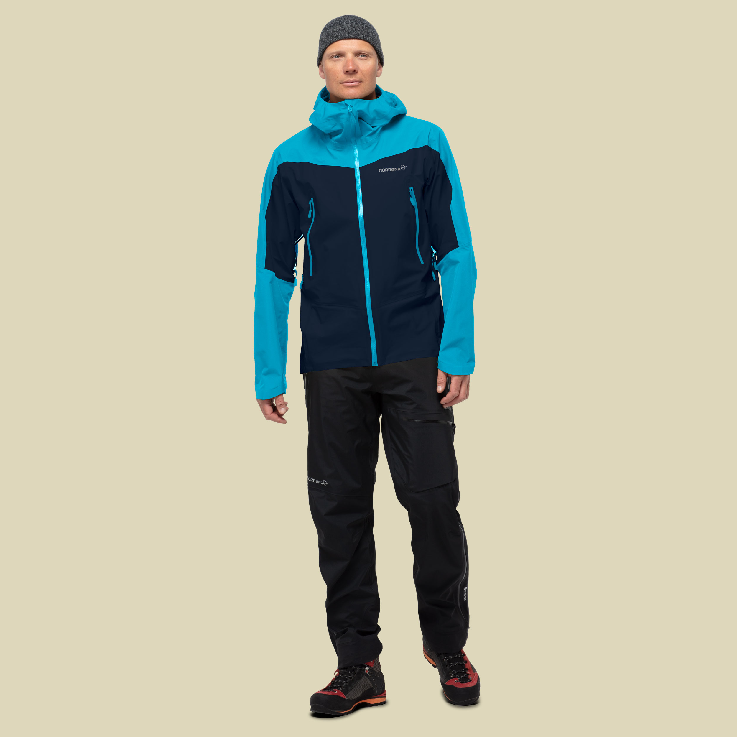 Falketind Gore-Tex Jacket Men Größe XL Farbe hawaiian surf/indigo night