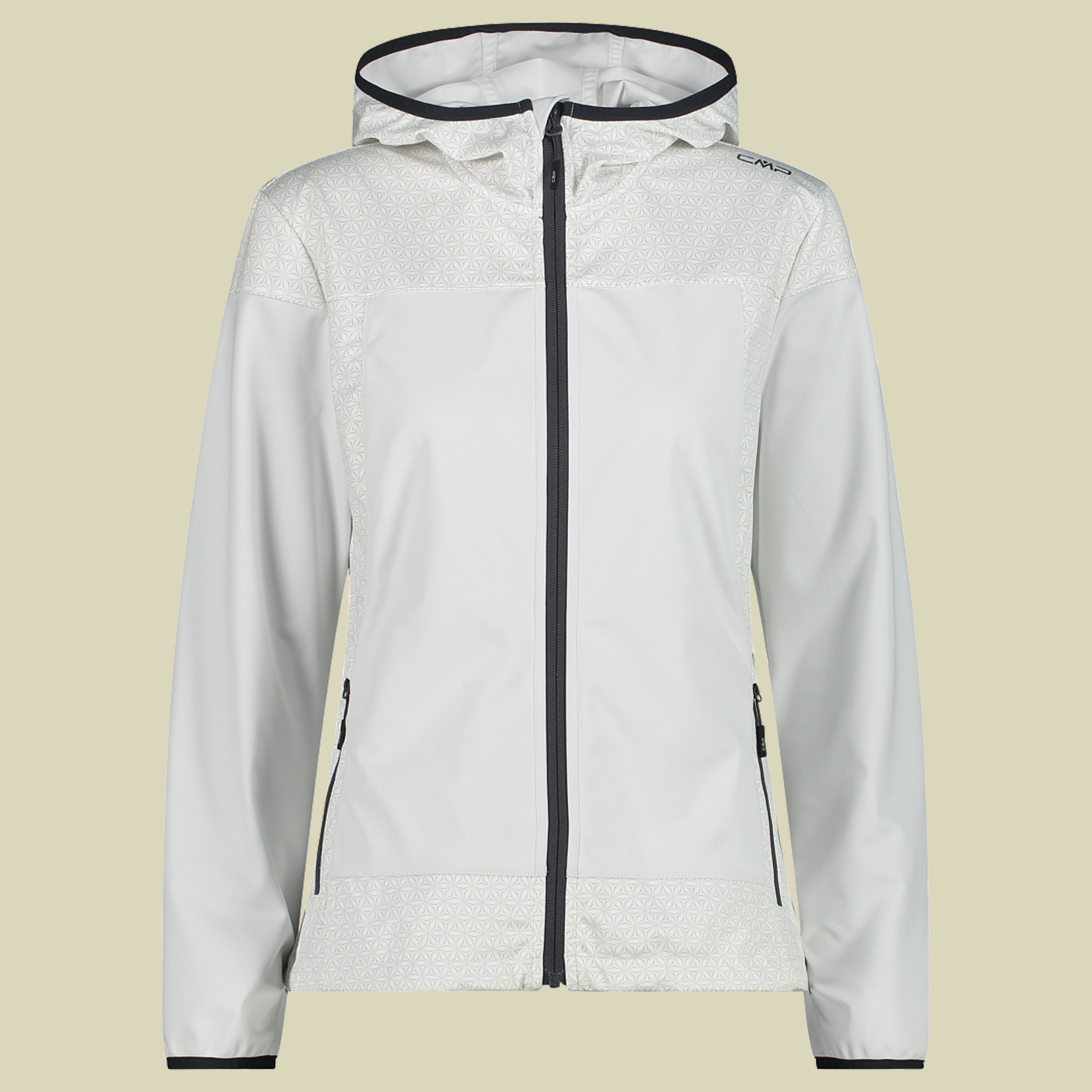Woman Jacket Fix Hood Light Softshell 32A5136 Größe 36 Farbe A001 white