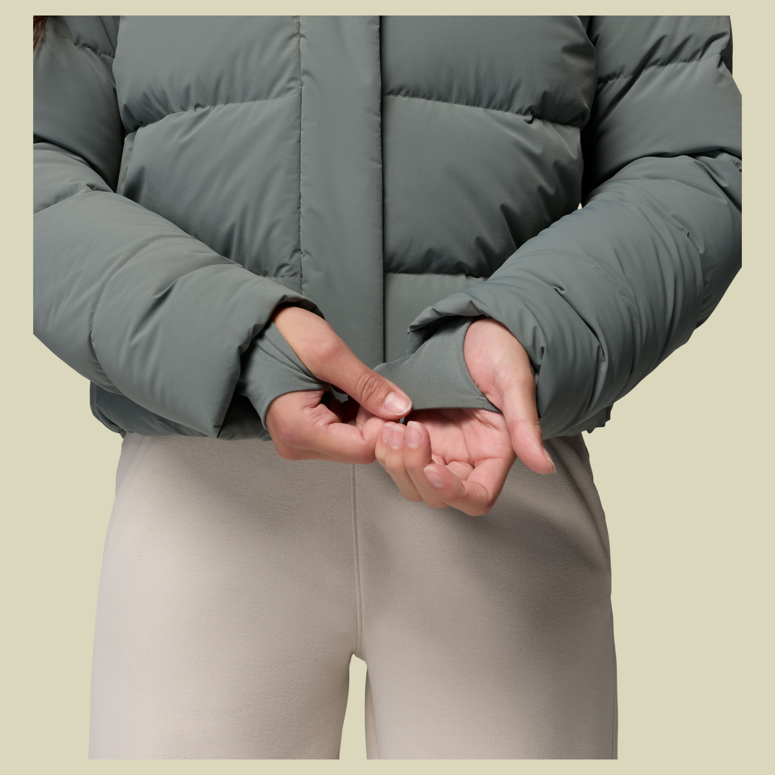Amaze Puff Hooded Jacket Women S grau- sedona sage